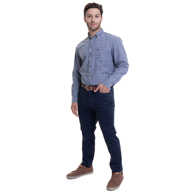 PANTALÓN REGULAR FIT HOMBRE MCGREGOR AZUL 5 POCKET SPANDEX FRANCIA - 3