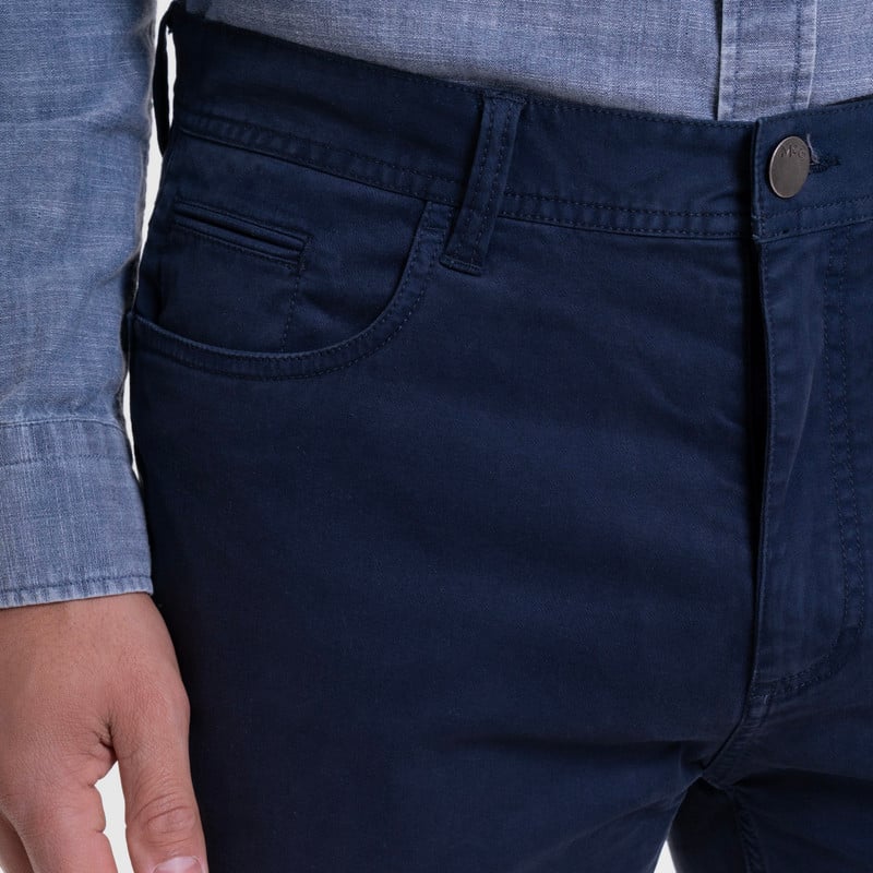 PANTALÓN REGULAR FIT HOMBRE MCGREGOR AZUL 5 POCKET SPANDEX FRANCIA - 4