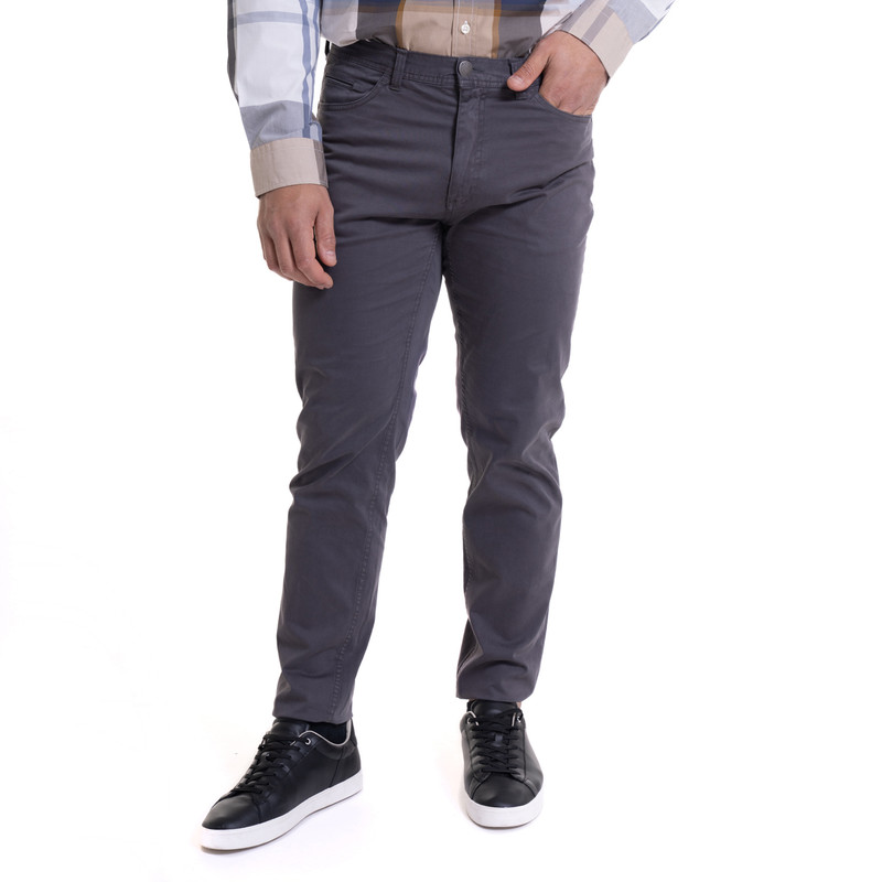 PANTALÓN REGULAR FIT HOMBRE MCGREGOR GRIS OSCURO 5 POCKET SPANDEX - 1