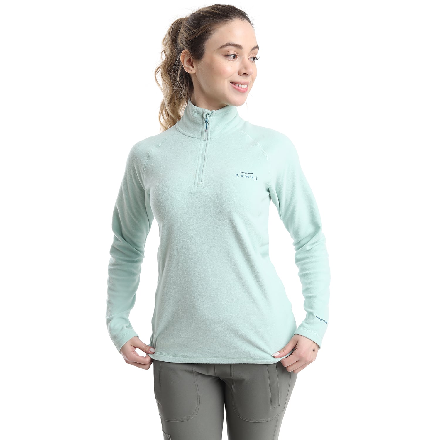 POLAR VALLE DE LA LUNA HALF ZIPPER MUJER | TURQUESA - 1