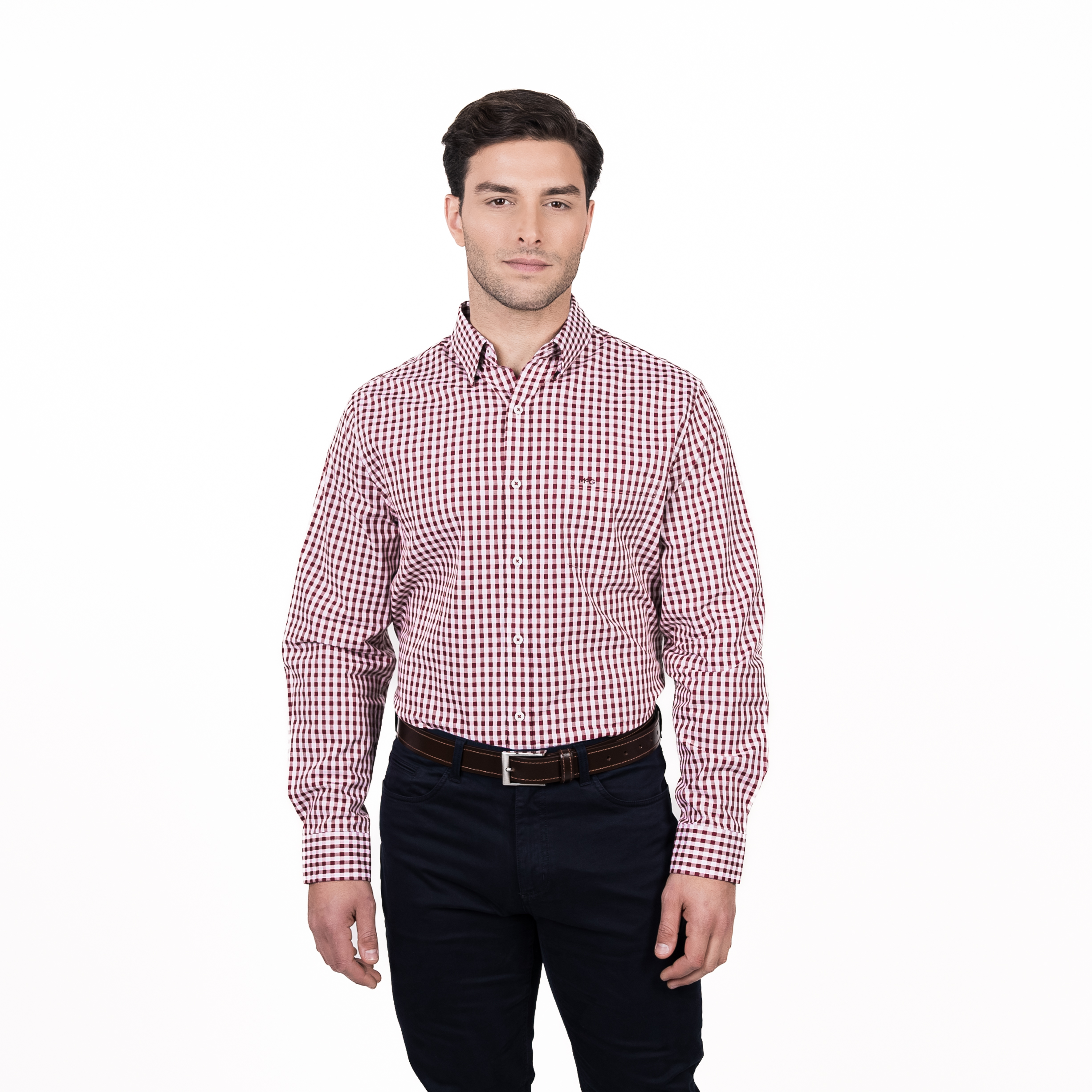 CAMISA BROOKLYN CUADRILLÉ REGULAR FIT | EN COLOR ROJO - 1
