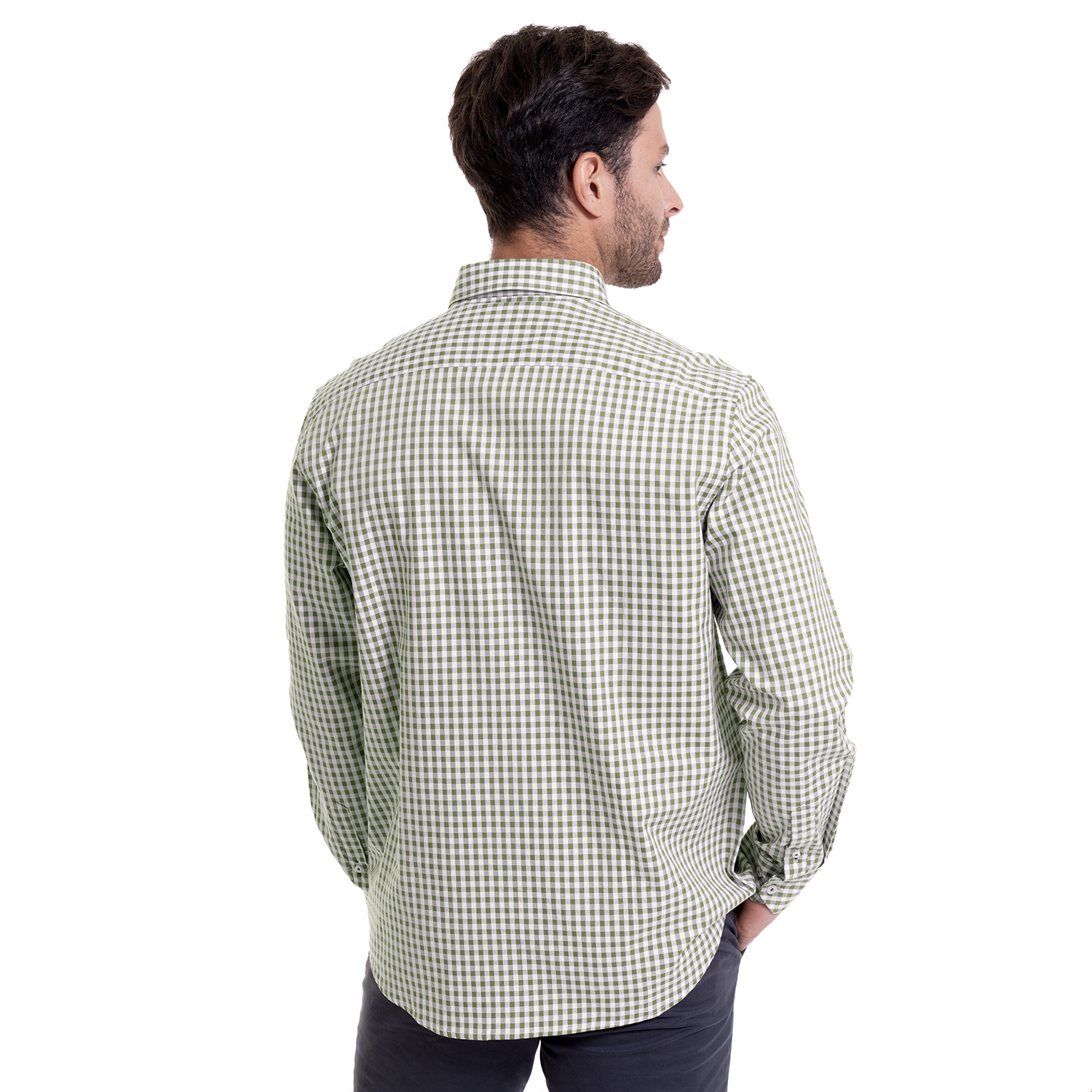 CAMISA BROOKLYN CUADRILLÉ REGULAR FIT | KHAKI - 2