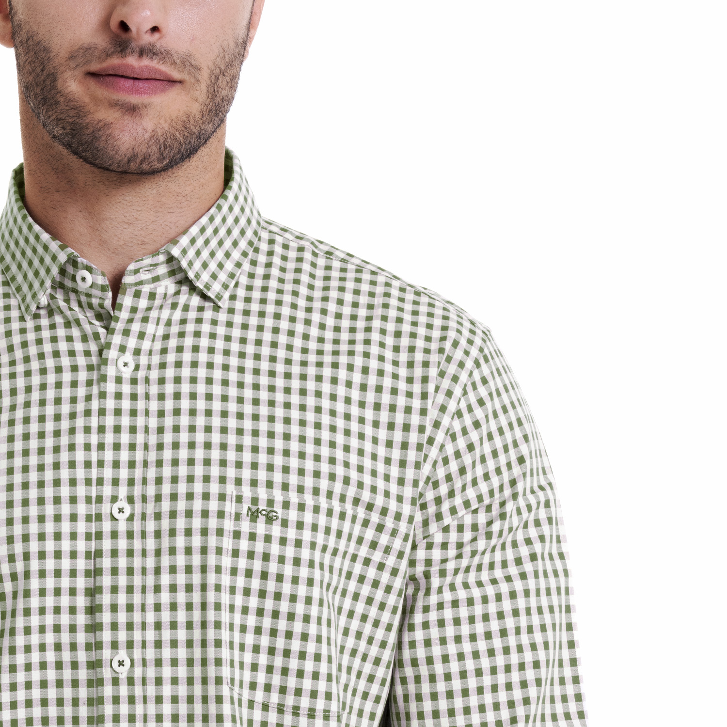 CAMISA BROOKLYN CUADRILLÉ REGULAR FIT | KHAKI - 4