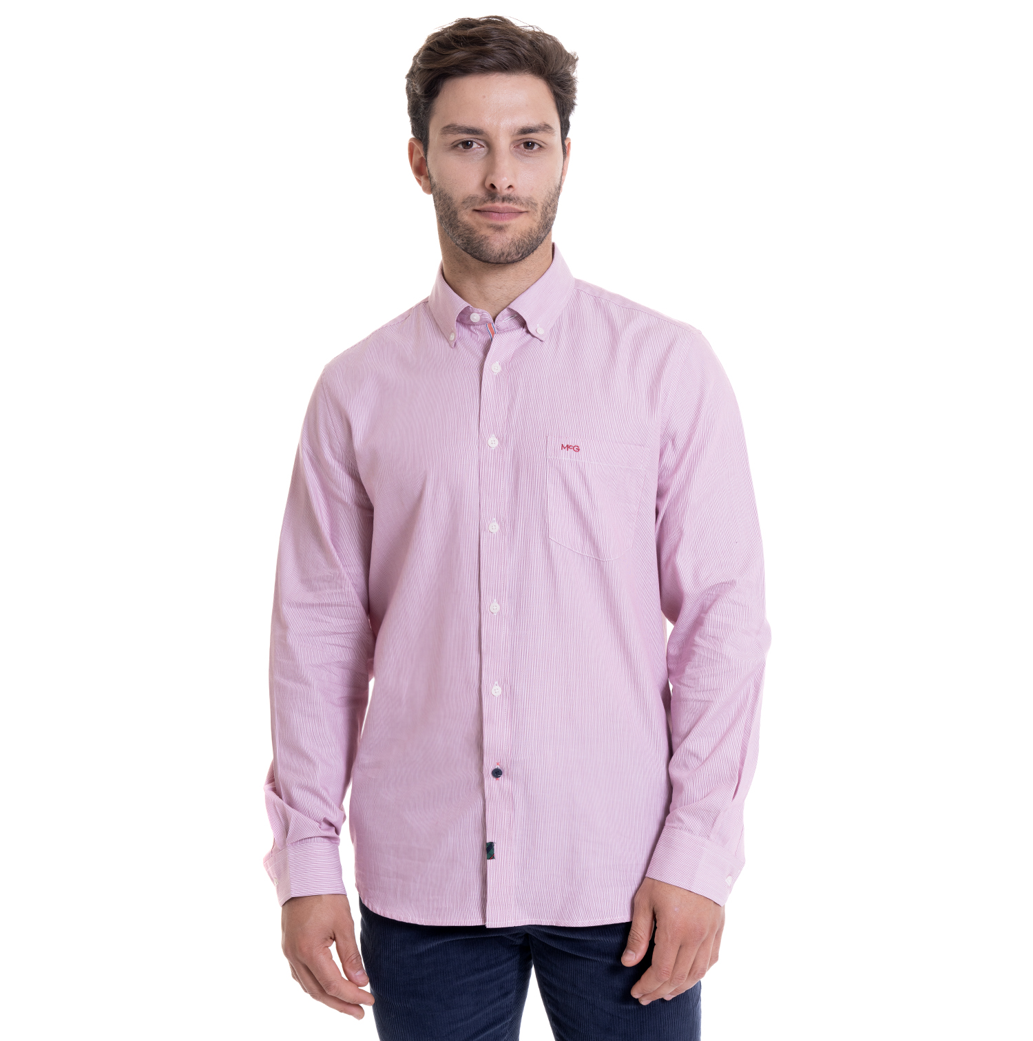 CAMISA MANHATTAN DOBBY COMFORT FIT | ROSADO - 1