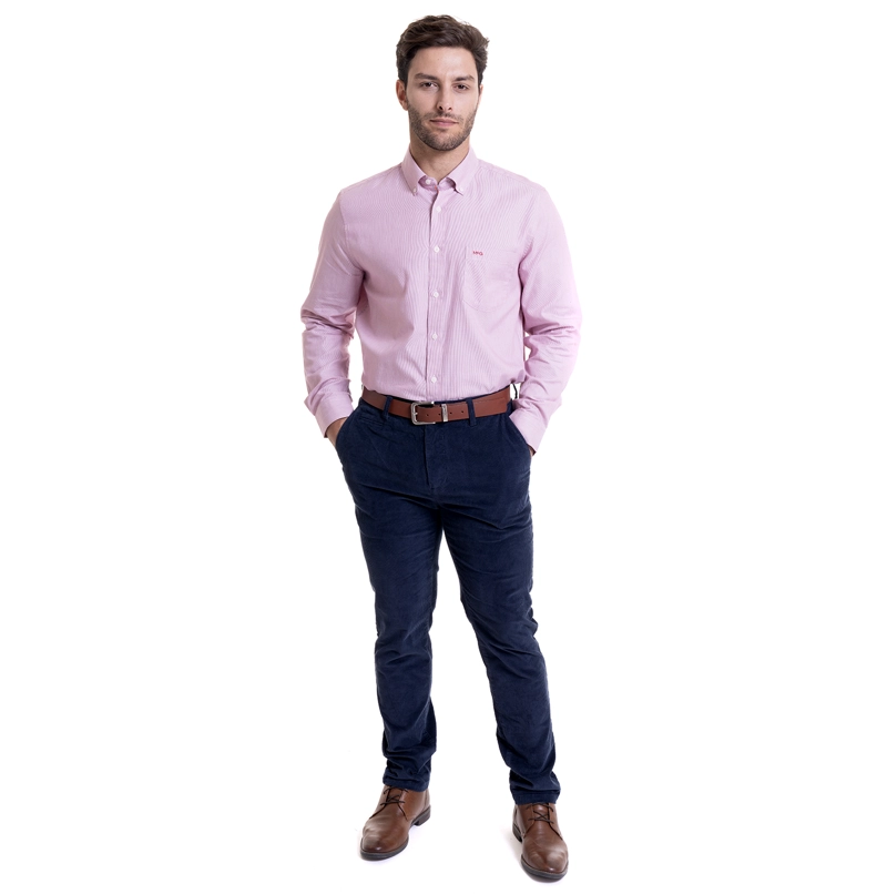 CAMISA MANHATTAN DOBBY COMFORT FIT | ROSADO - 4