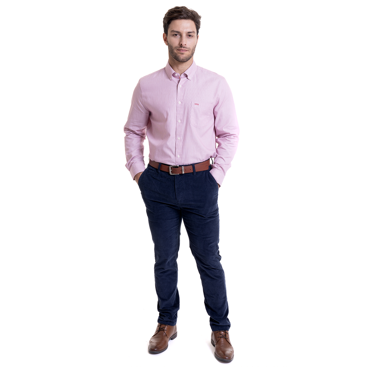 CAMISA MANHATTAN DOBBY COMFORT FIT | ROSADO - 4