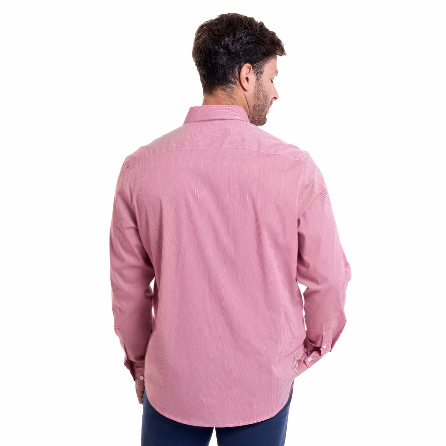 CAMISA BRONX MICRO CUADRO REGULAR FIT | EN COLOR ROJO - 2