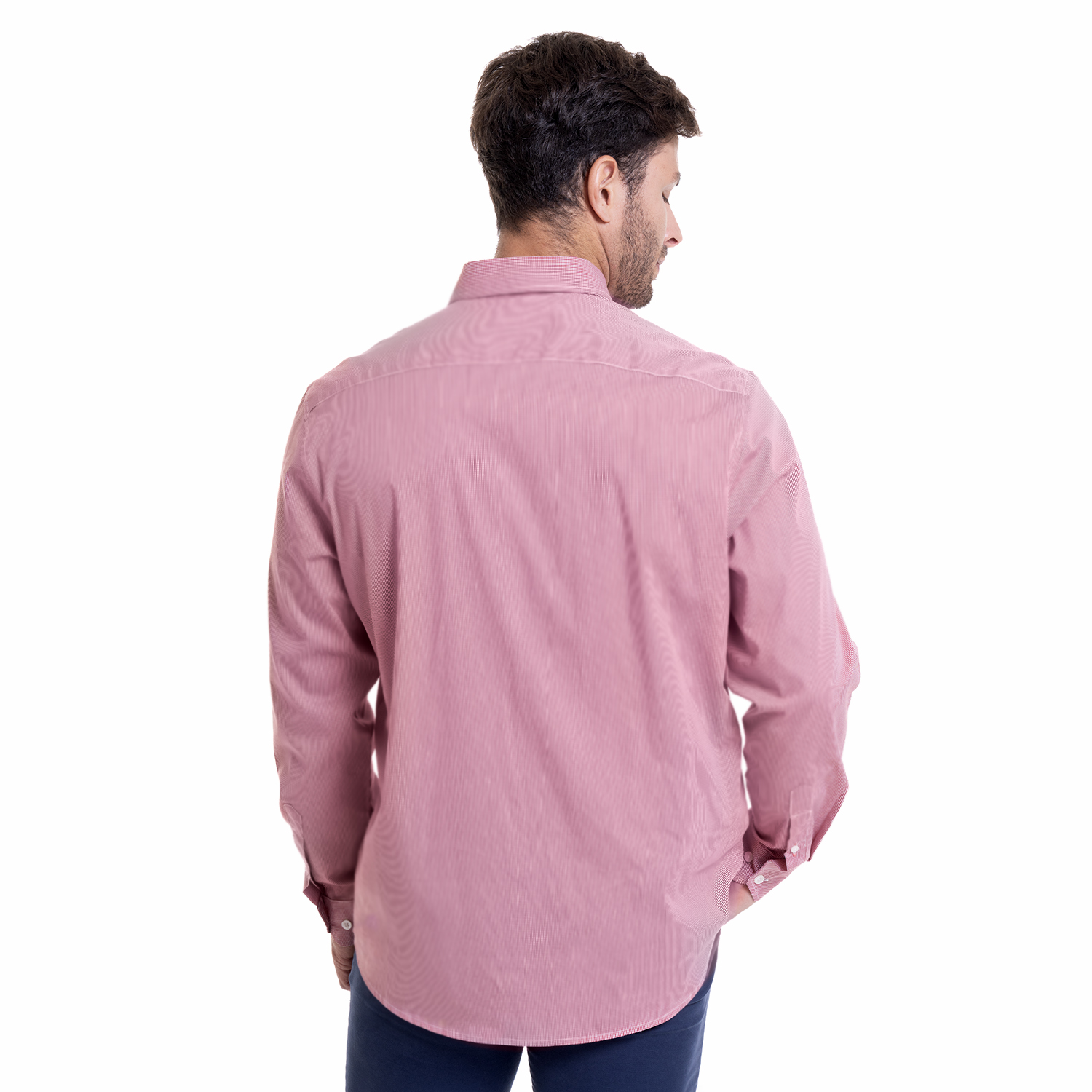CAMISA BRONX MICRO CUADRO REGULAR FIT | EN COLOR ROJO - 2