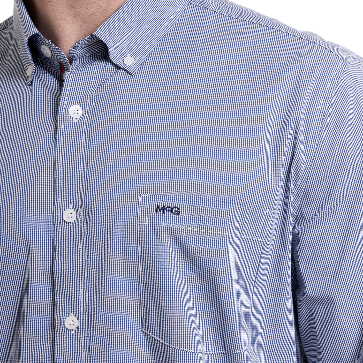 CAMISA BRONX MICRO CUADRO REGULAR FIT | AZUL MARINO - 3