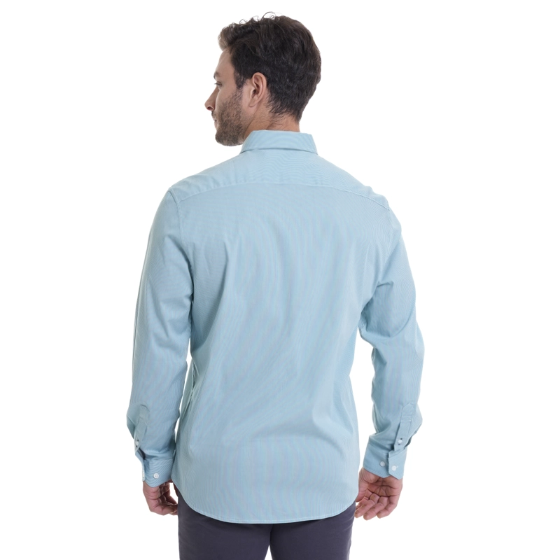 CAMISA BRONX MICRO CUADRO REGULAR FIT | VERDE PETRÓLEO - 2