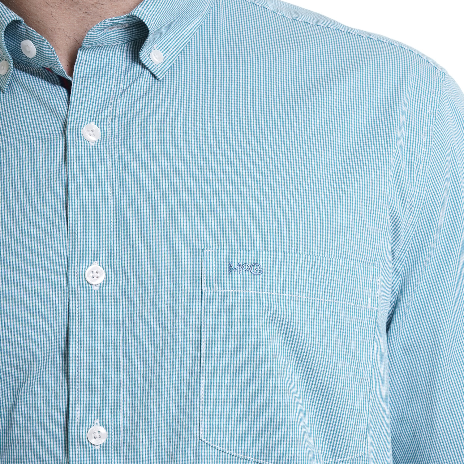 CAMISA BRONX MICRO CUADRO REGULAR FIT | VERDE PETRÓLEO - 3