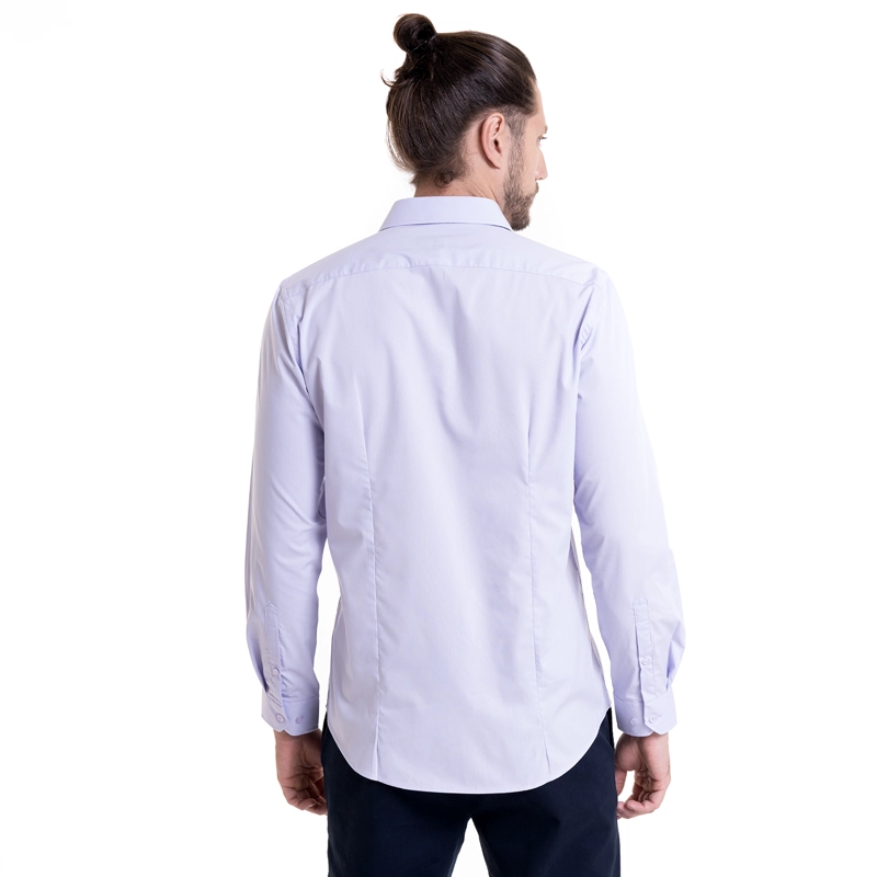 CAMISA CELESTE HOMBRE MANGA LARGA SLIM FIT LISA GRAN VÍA | LILA - 2