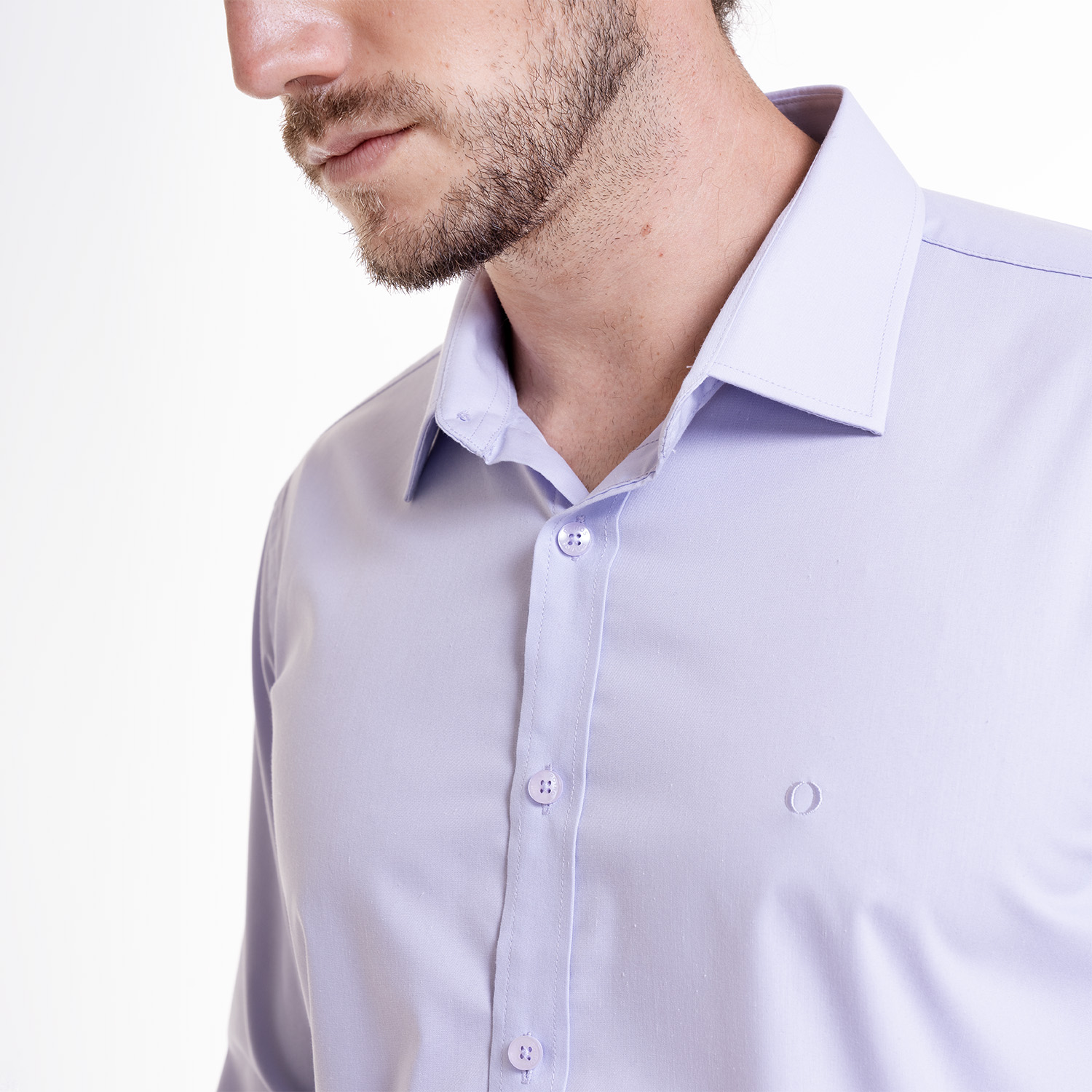 CAMISA CELESTE HOMBRE MANGA LARGA SLIM FIT LISA GRAN VÍA | LILA - 3