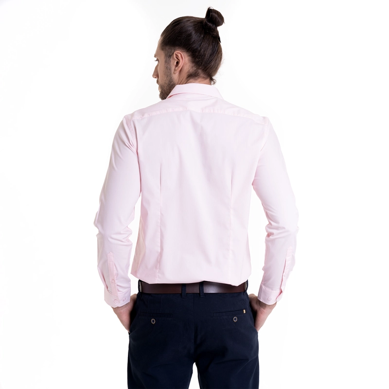 CAMISA HOMBRE MANGA LARGA SLIM FIT LISA GRAN VÍA | EN COLOR NEGRO - 2