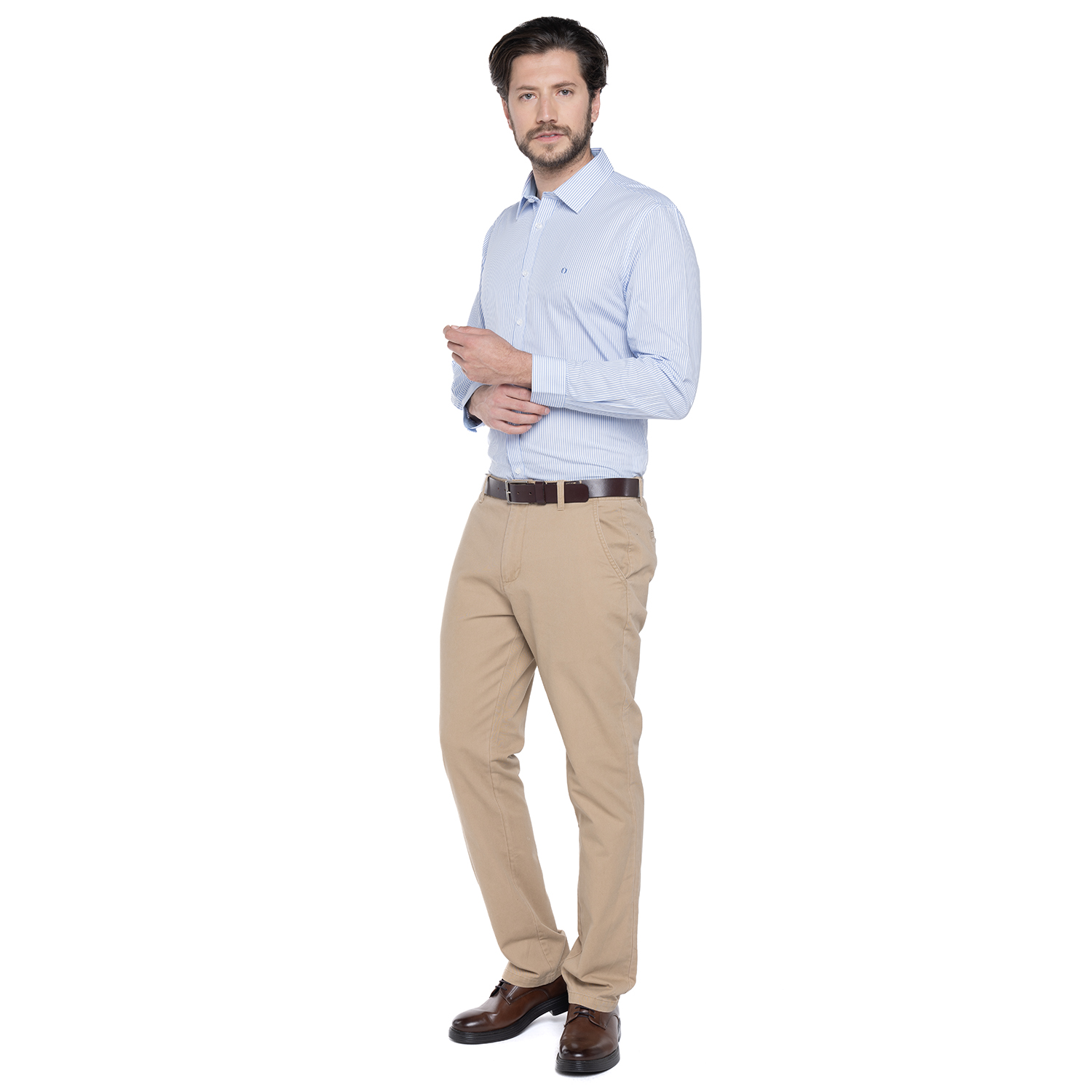 PANTALÓN ALGODÓN REGULAR FIT HOMBRE POTROS BEIGE VERSALLES - 4