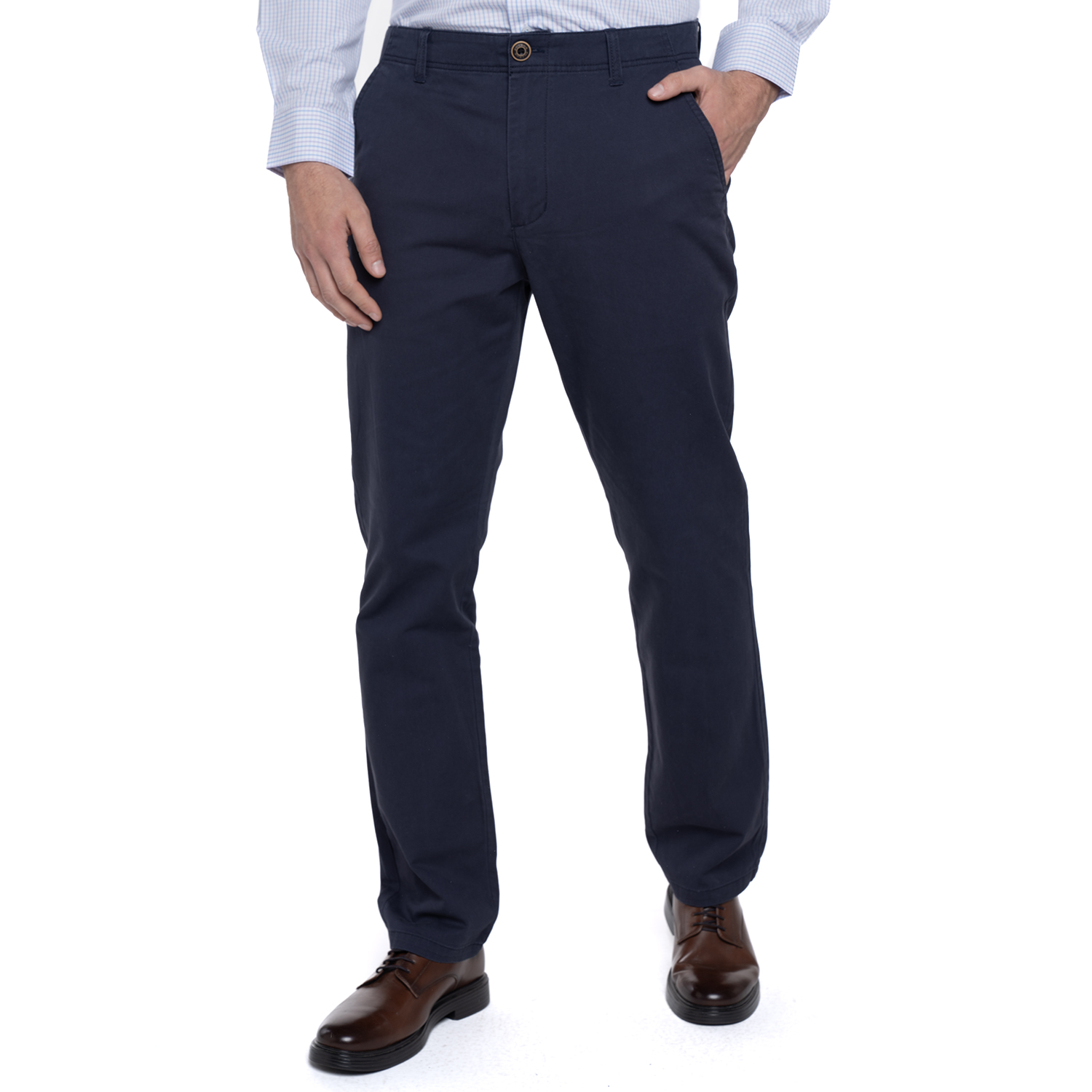PANTALÓN ALGODÓN REGULAR FIT HOMBRE POTROS AZUL MARINO VERSALLES - 1