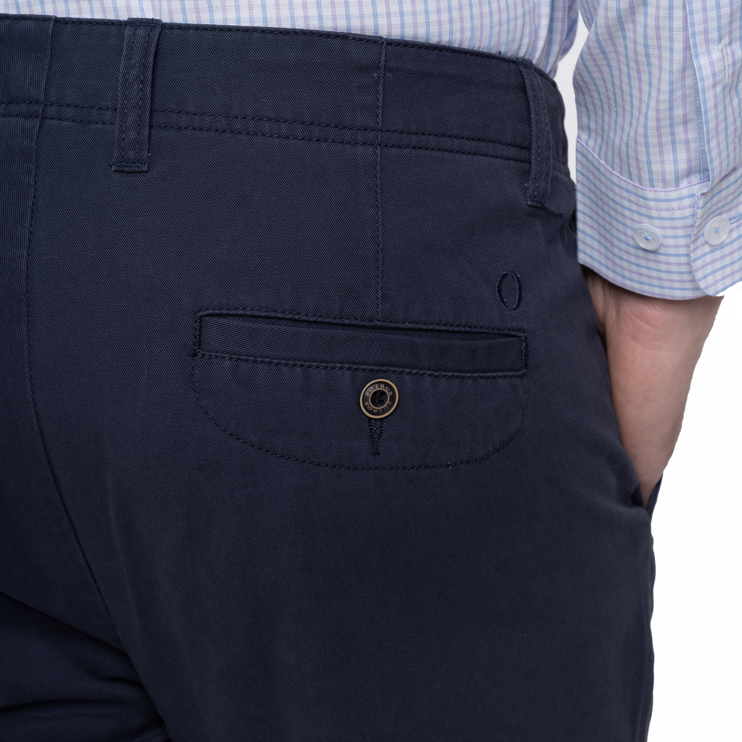 PANTALÓN ALGODÓN REGULAR FIT HOMBRE POTROS AZUL MARINO VERSALLES - 3
