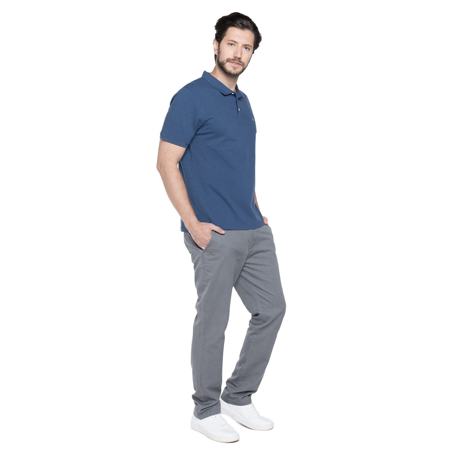PANTALÓN ALGODÓN REGULAR FIT HOMBRE POTROS GRIS VERSALLES - 4
