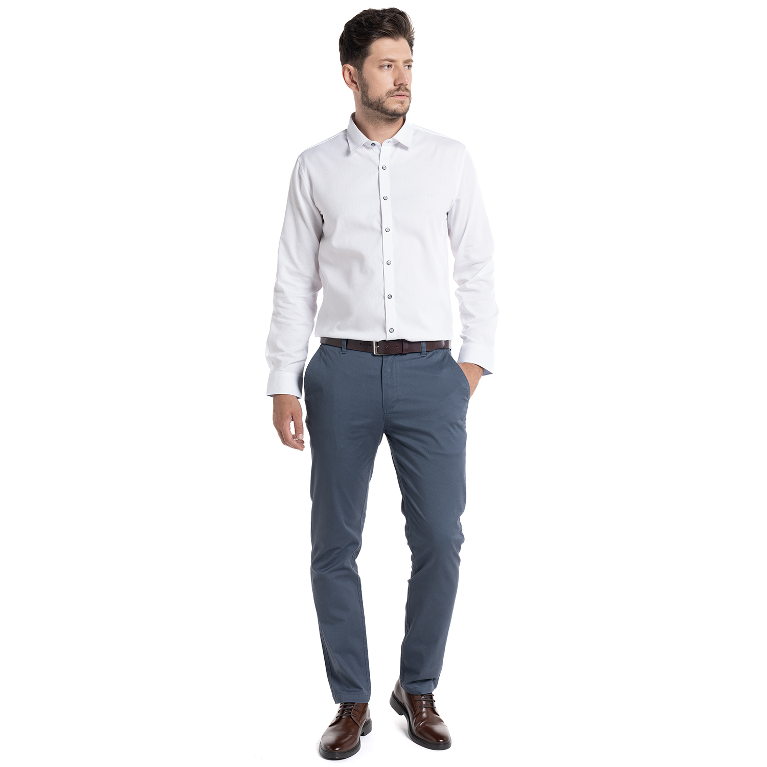 PANTALON CHINO HOMBRE SLIM FIT BUDAPEST | AZUL MARINO - 4