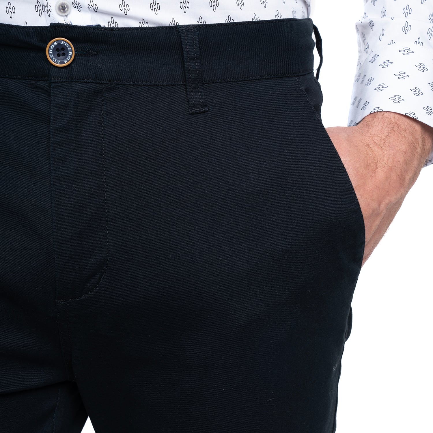PANTALÓN ALGODÓN SLIM FIT HOMBRE POTROS NEGRO BUDAPEST - 3