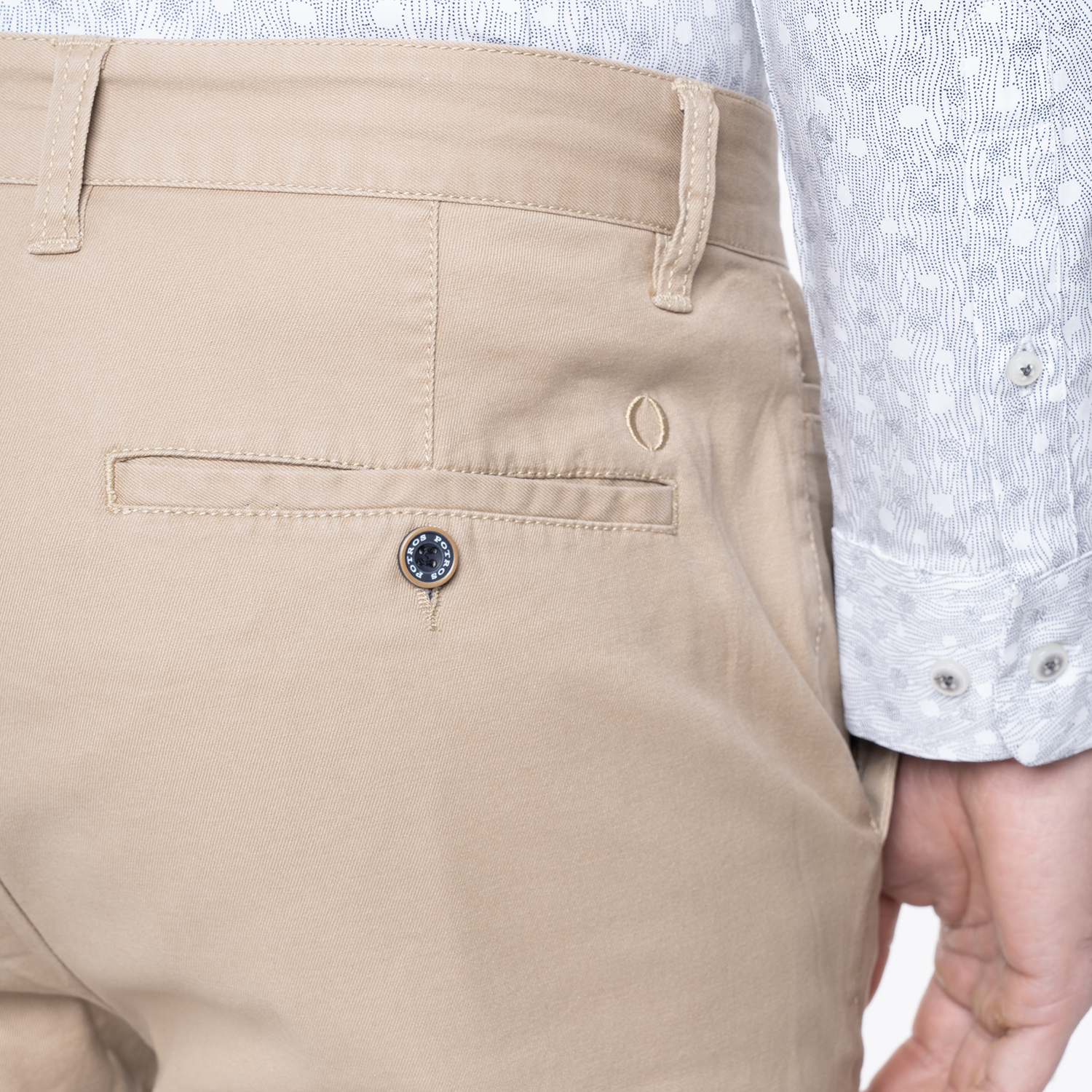 PANTALÓN ALGODÓN SLIM FIT HOMBRE POTROS BEIGE BUDAPEST - 3