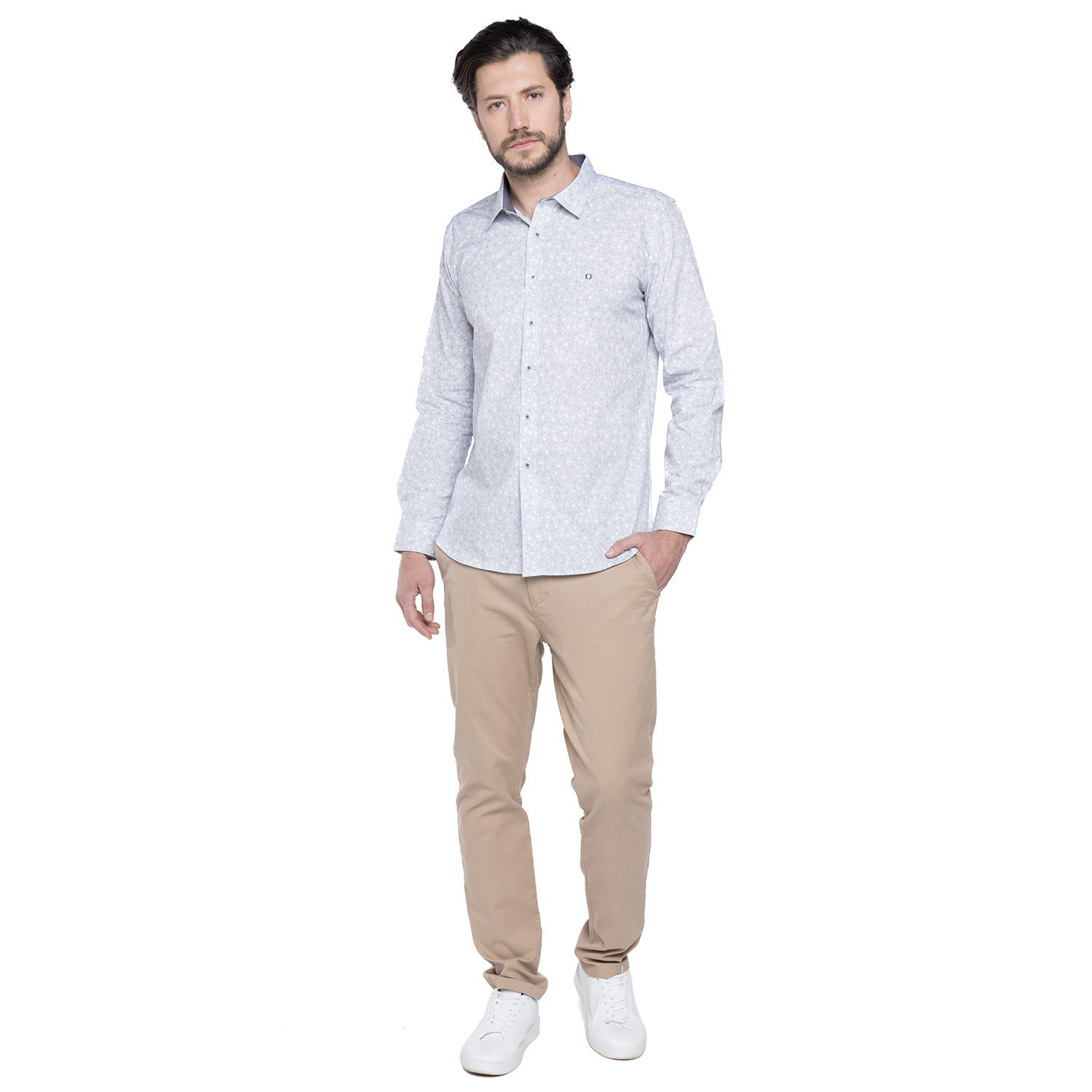 PANTALÓN ALGODÓN SLIM FIT HOMBRE POTROS BEIGE BUDAPEST - 4