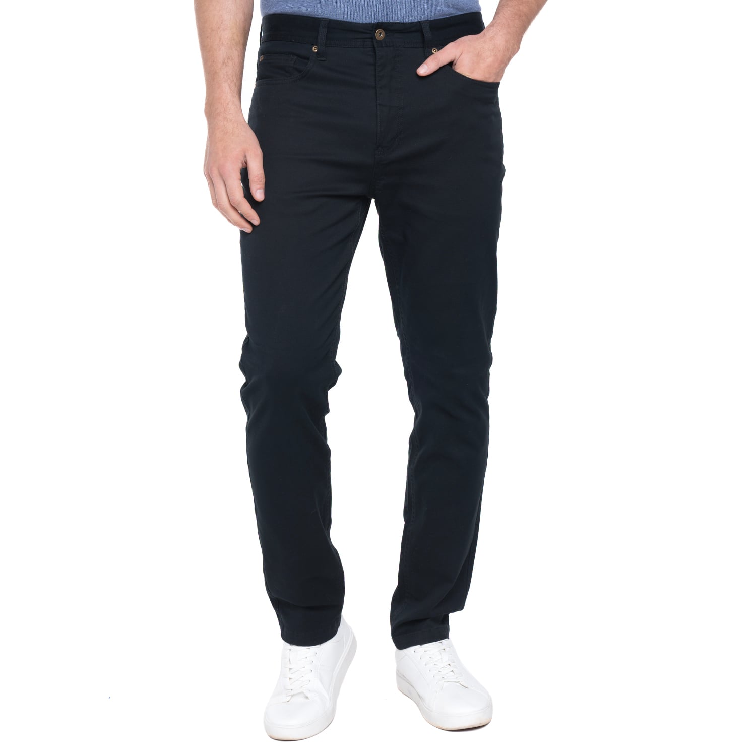 PANTALÓN ALGODÓN SLIM FIT HOMBRE POTROS NEGRO ATENAS - 1