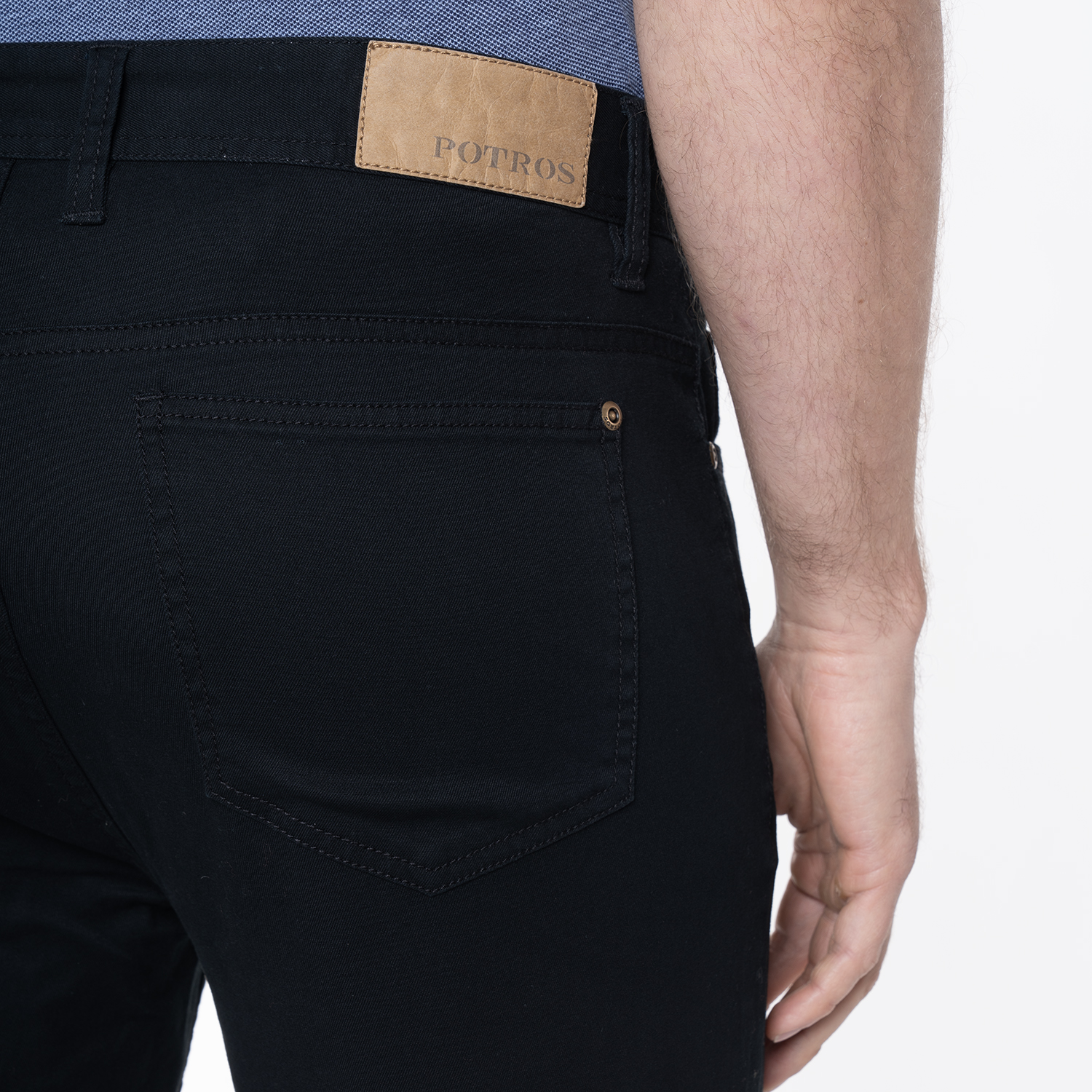 PANTALÓN ALGODÓN SLIM FIT HOMBRE POTROS NEGRO ATENAS - 3