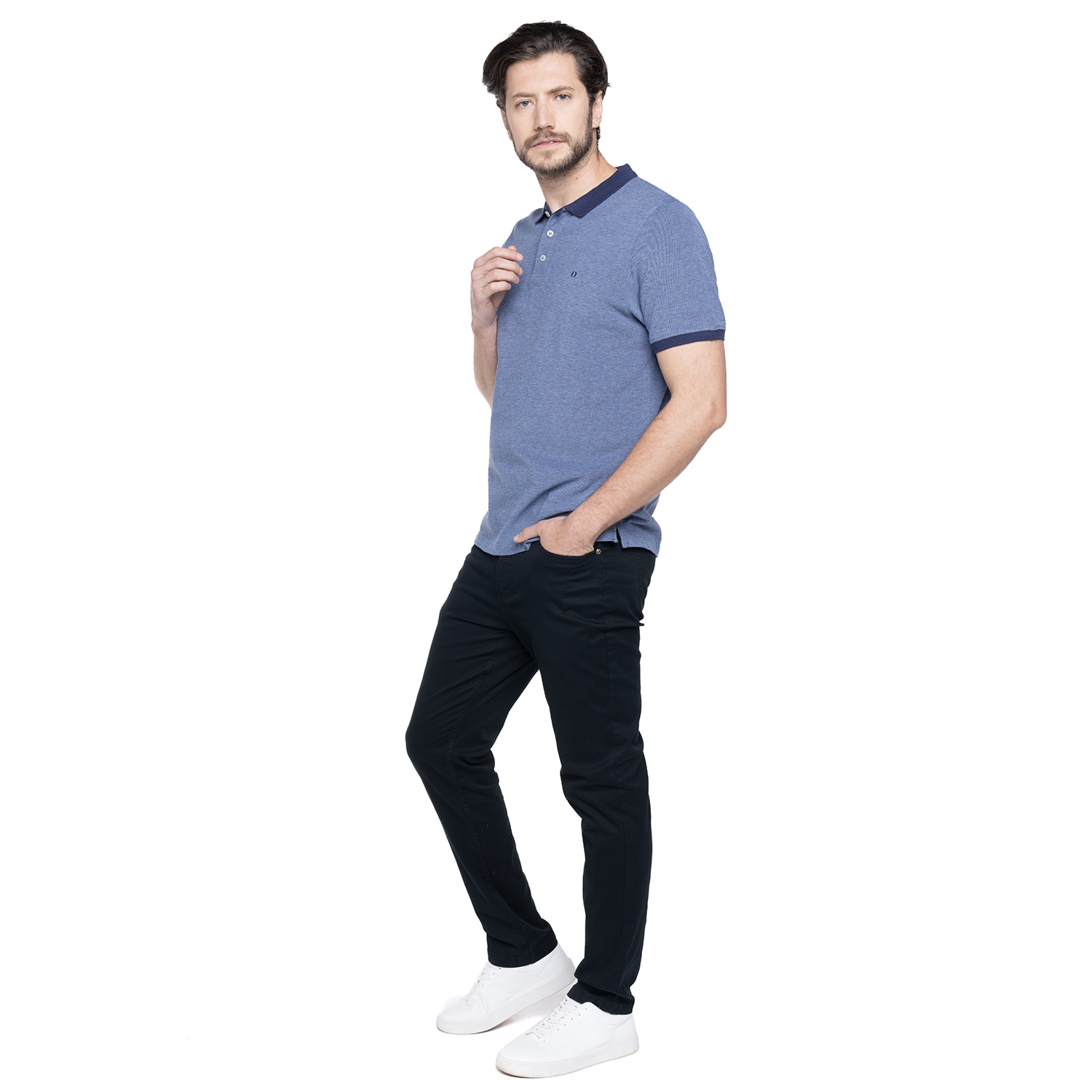 PANTALÓN ALGODÓN SLIM FIT HOMBRE POTROS NEGRO ATENAS - 4