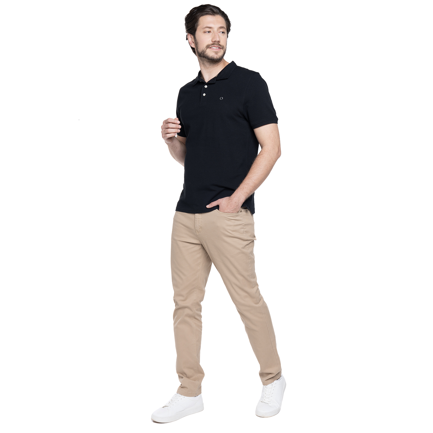 PANTALÓN ALGODÓN SLIM FIT HOMBRE POTROS BEIGE ATENAS - 4