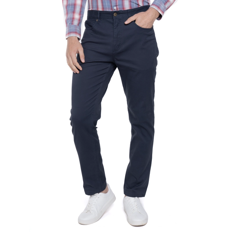PANTALON HOMBRE SLIM FIT 5 BOLSILLOS ATENAS | AZUL MARINO - 1