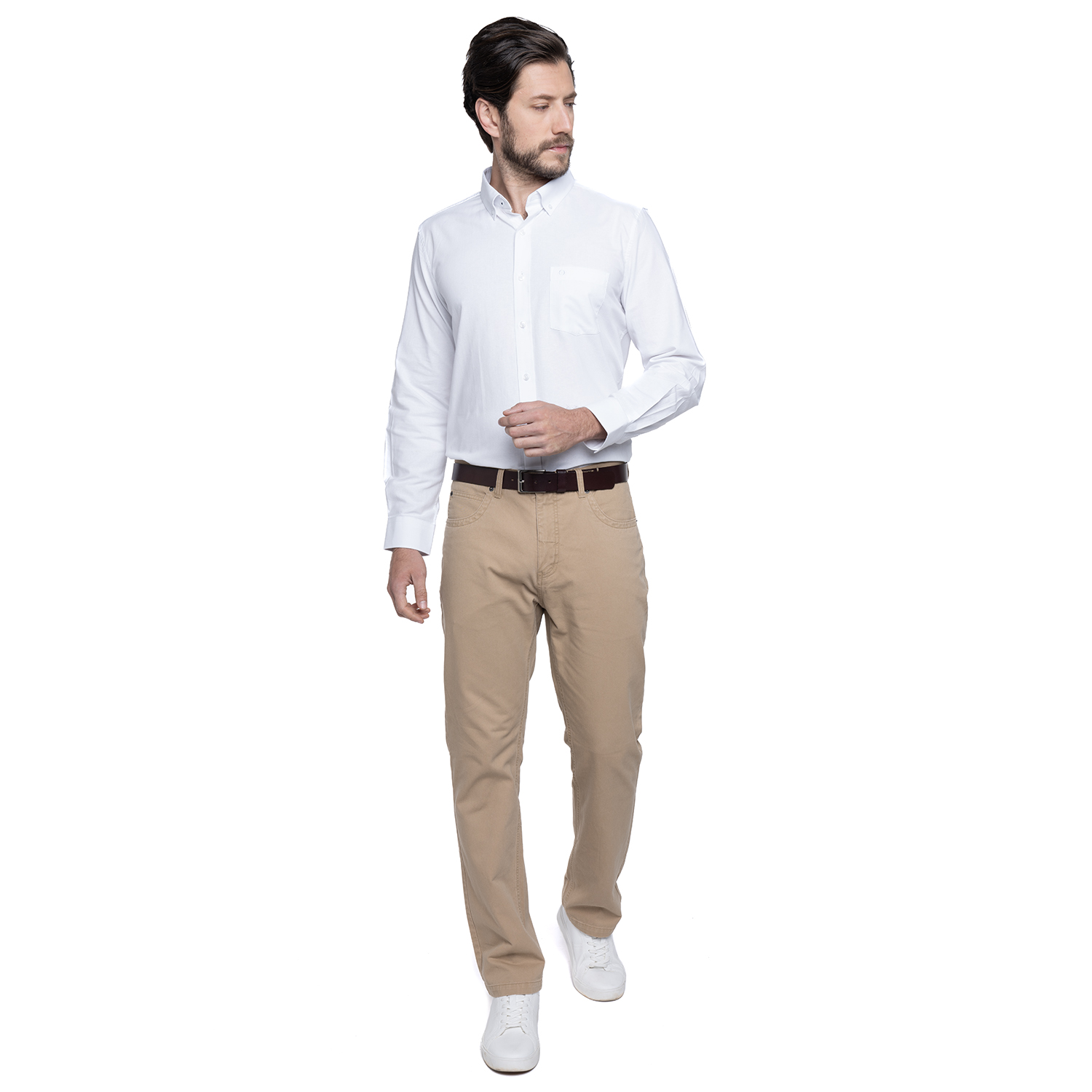 PANTALÓN ALGODÓN SLIM FIT HOMBRE POTROS BEIGE VIENA - 4