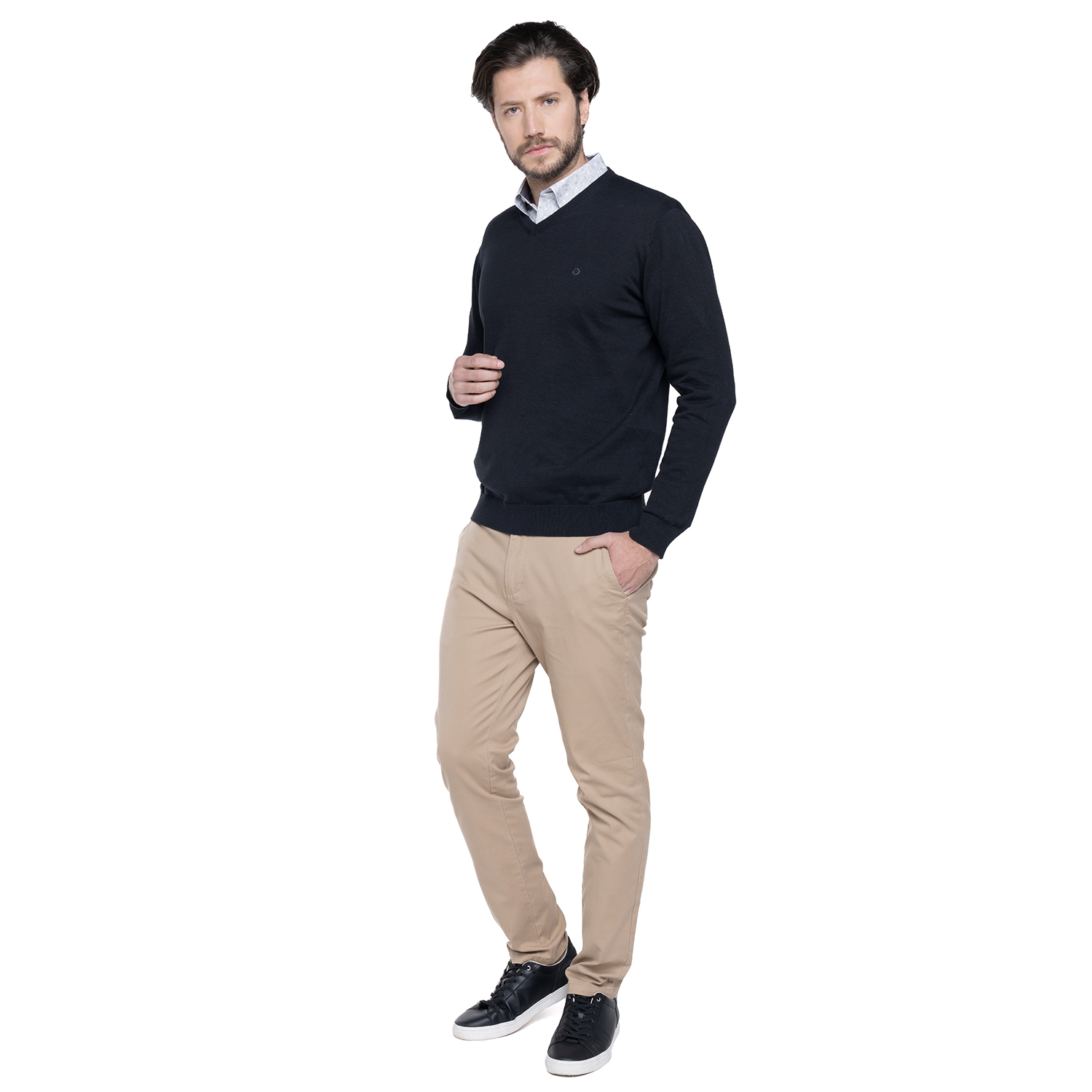 SWEATER HOMBRE CUELLO V VENECIA | NEGRO - 4