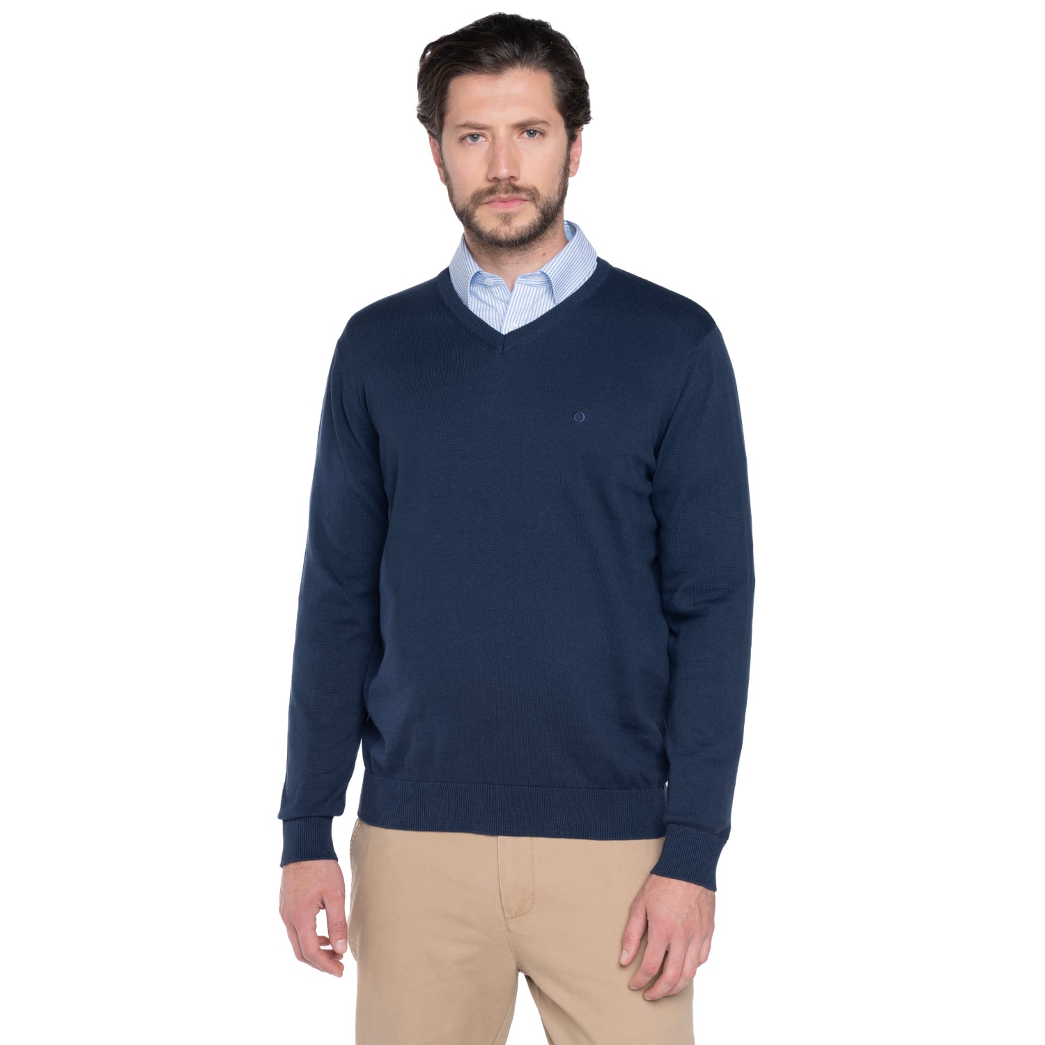 SWEATER HOMBRE CUELLO V VENECIA | AZUL MARINO - 1