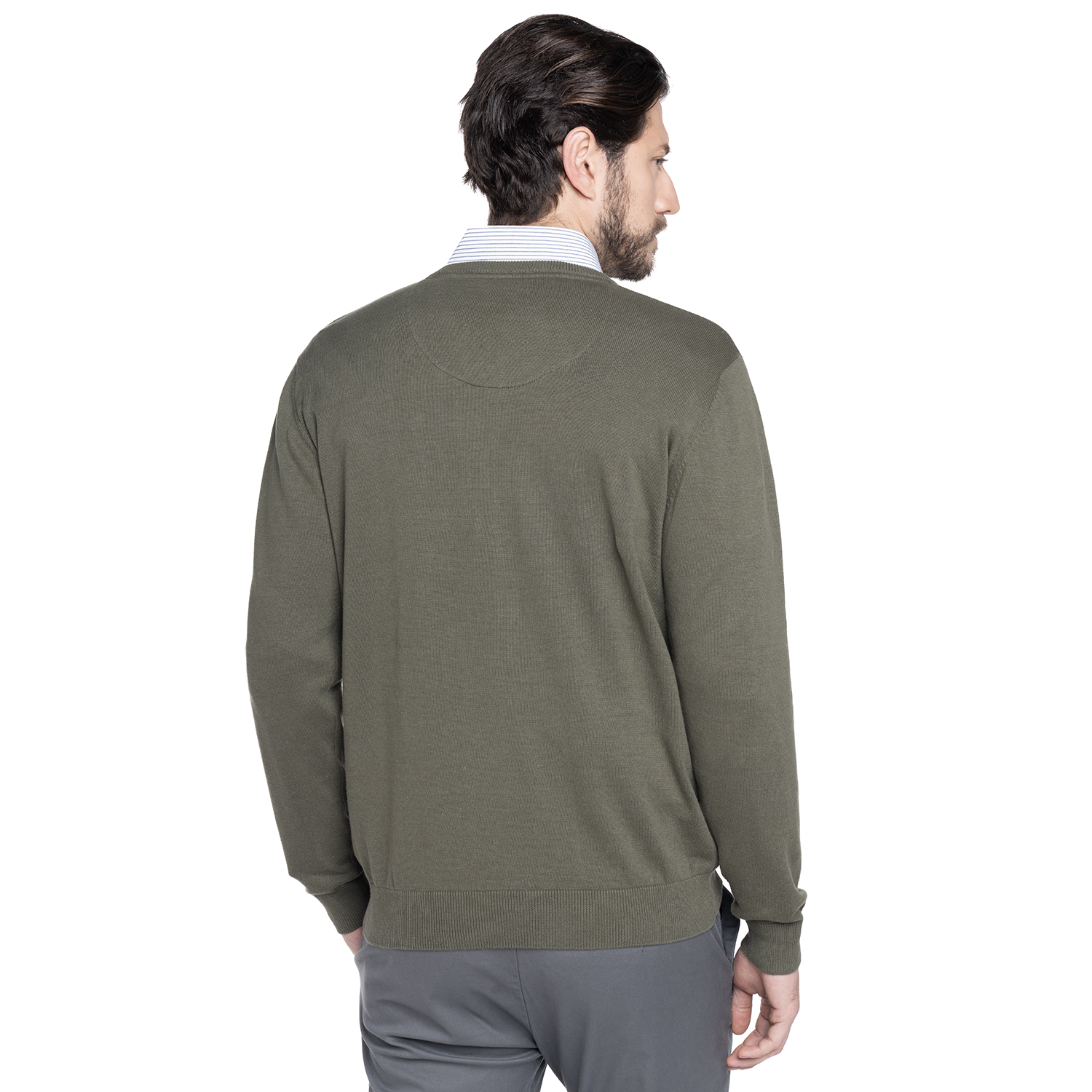 SWEATER HOMBRE CUELLO V VENECIA | OLIVA - 2