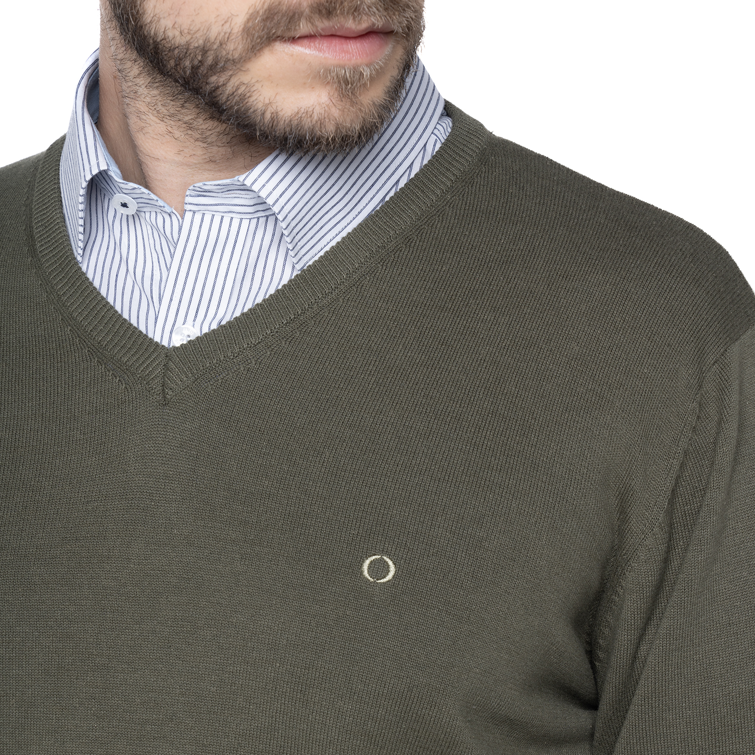 SWEATER HOMBRE CUELLO V VENECIA | OLIVA - 3