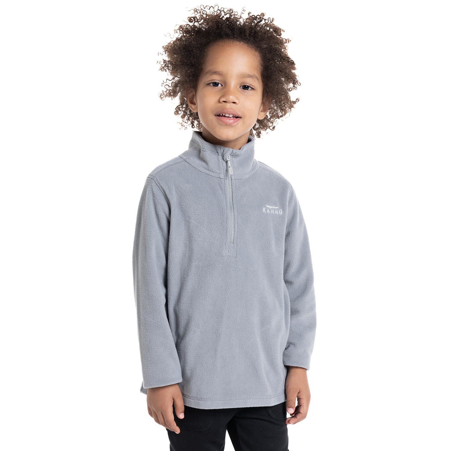POLAR VALLE DE LA LUNA HALF ZIPPER NIÑO | GRIS CLARO - 1