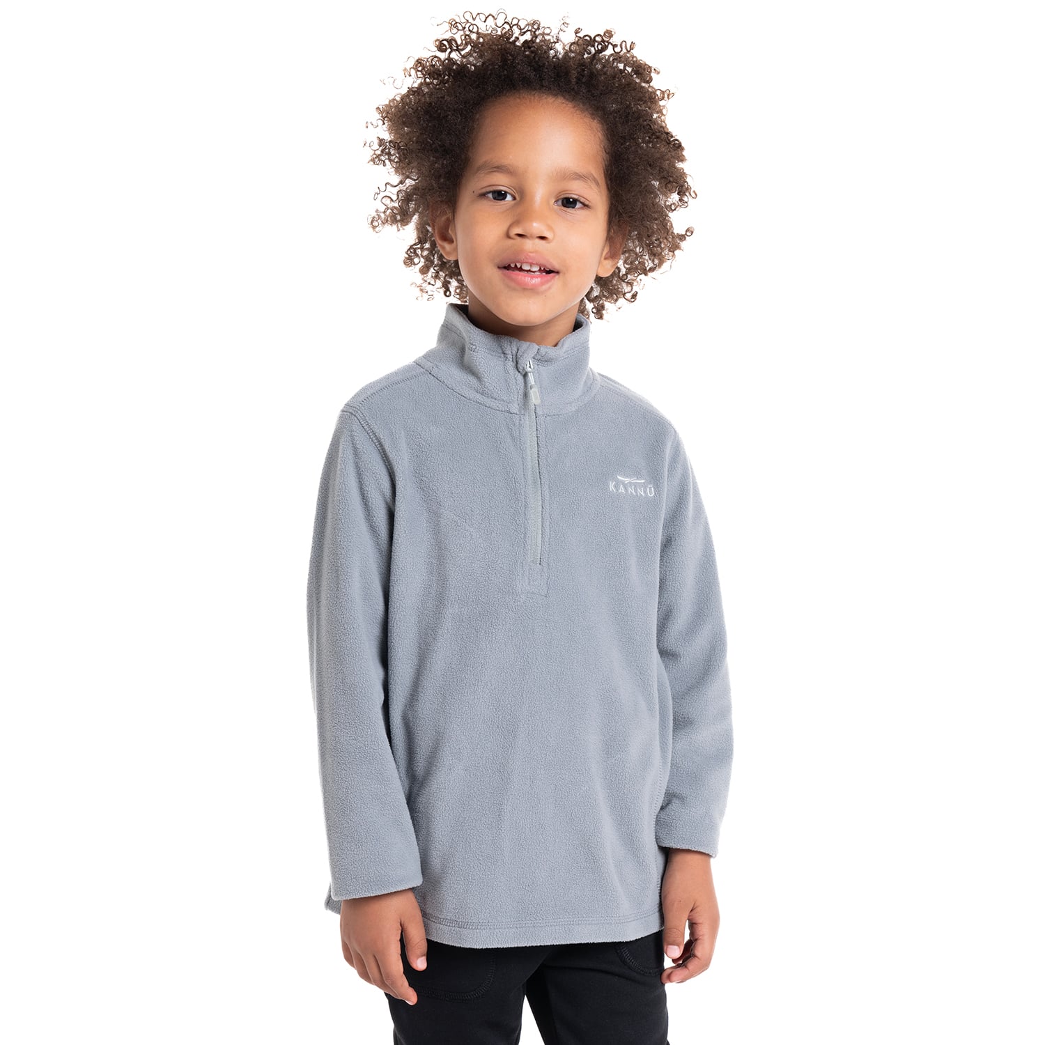 POLAR VALLE DE LA LUNA HALF ZIPPER NIÑO | GRIS CLARO - 1