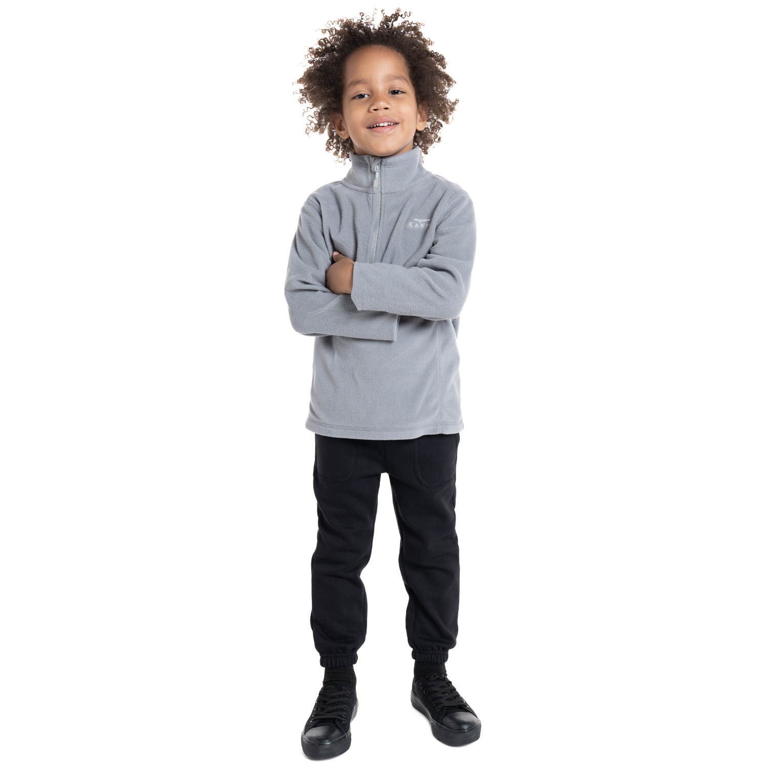POLAR VALLE DE LA LUNA HALF ZIPPER NIÑO | GRIS CLARO - 4