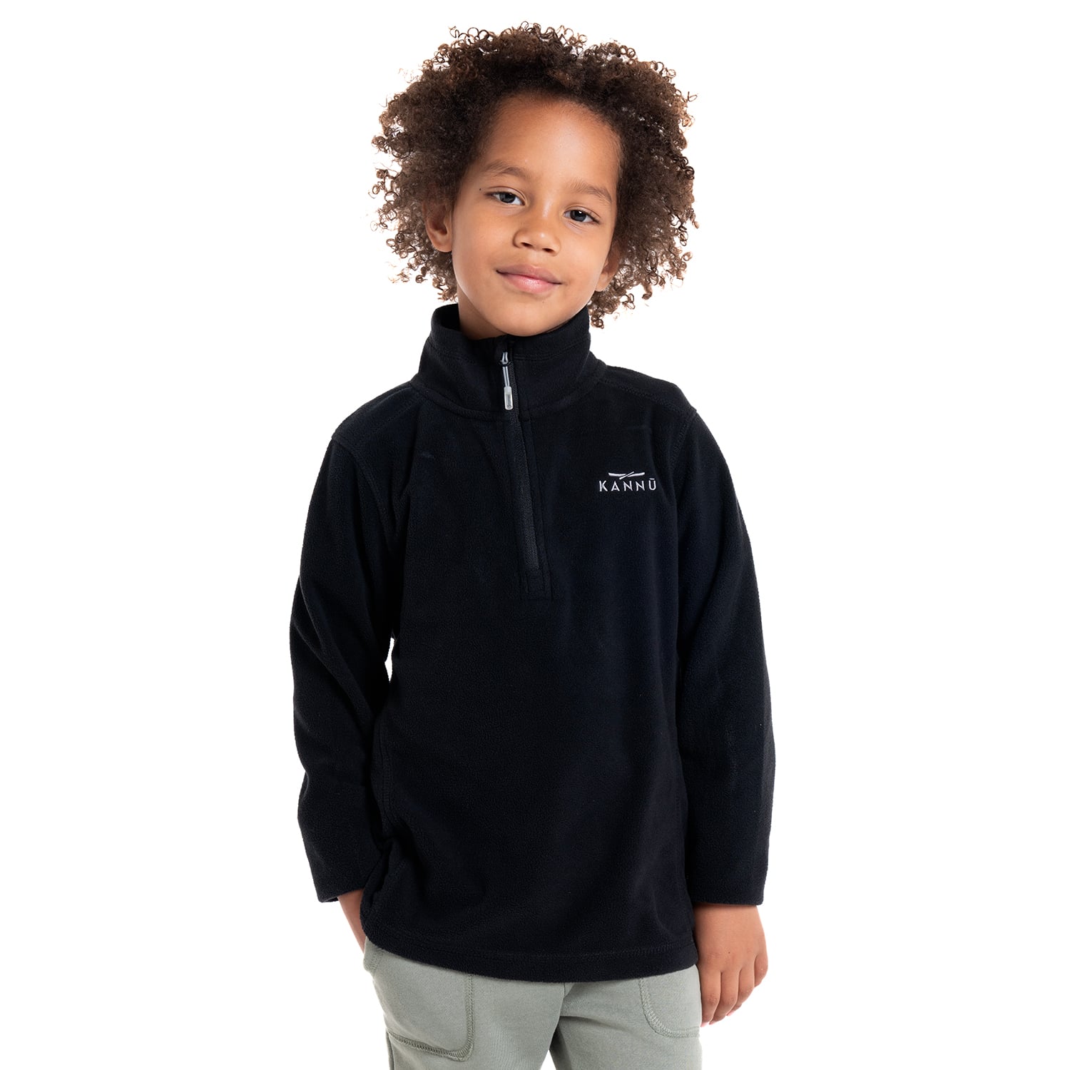 POLAR VALLE DE LA LUNA HALF ZIPPER NIÑO | NEGRO - 1
