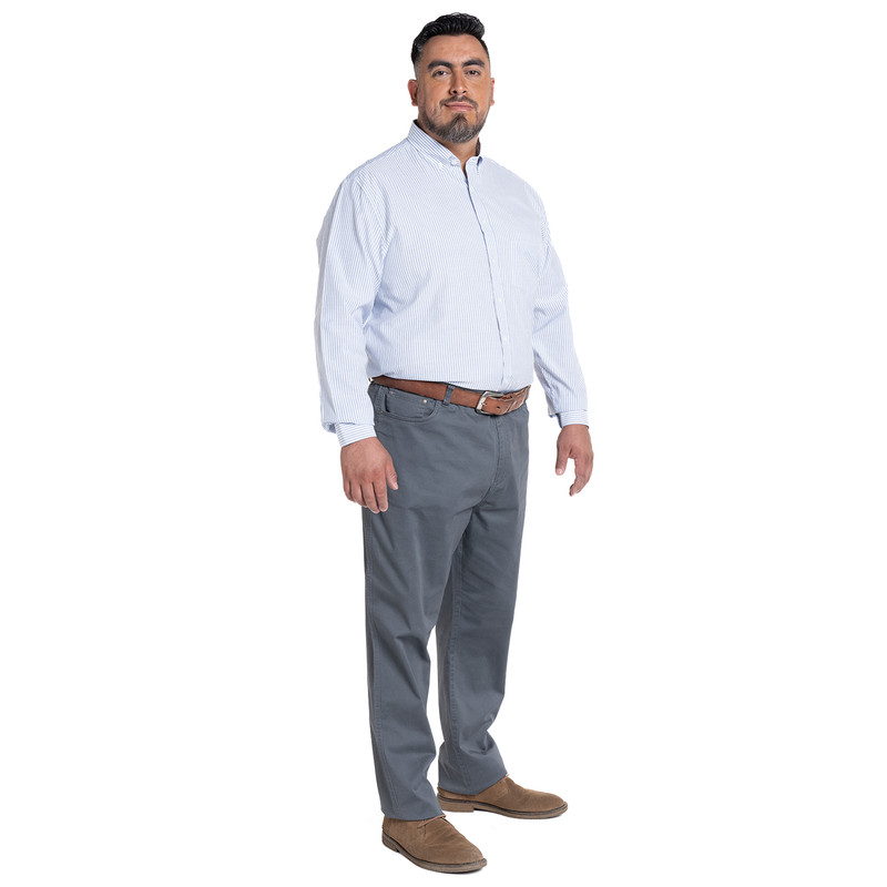CAMISA OXFORD LISTADA REGULAR FIT | AZUL CLARO - 4