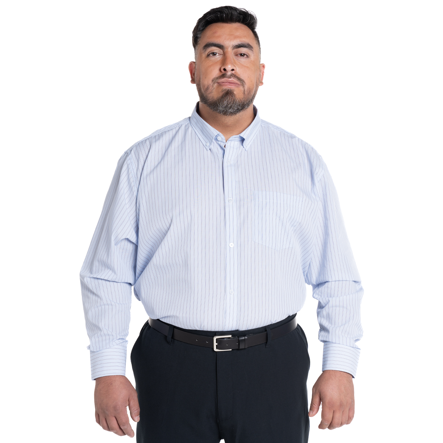 CAMISA LISTADA PREMIUM REGULAR FIT | CELESTE - 1