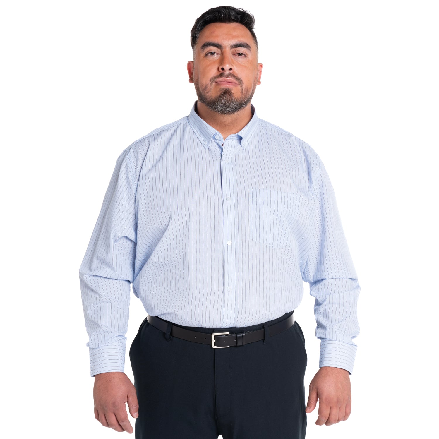CAMISA LISTADA PREMIUM REGULAR FIT | CELESTE - 1