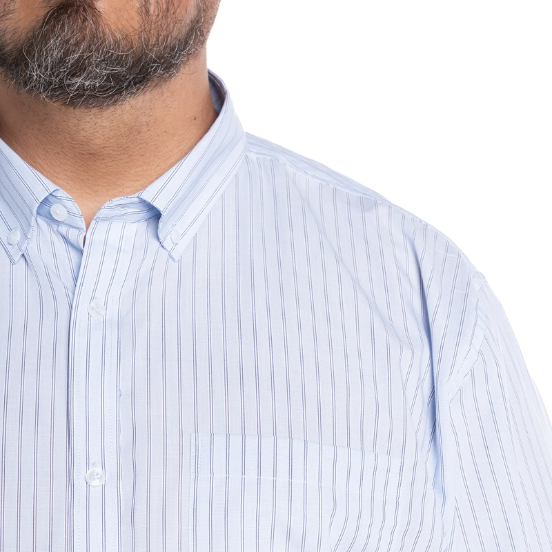 CAMISA LISTADA PREMIUM REGULAR FIT | CELESTE - 3
