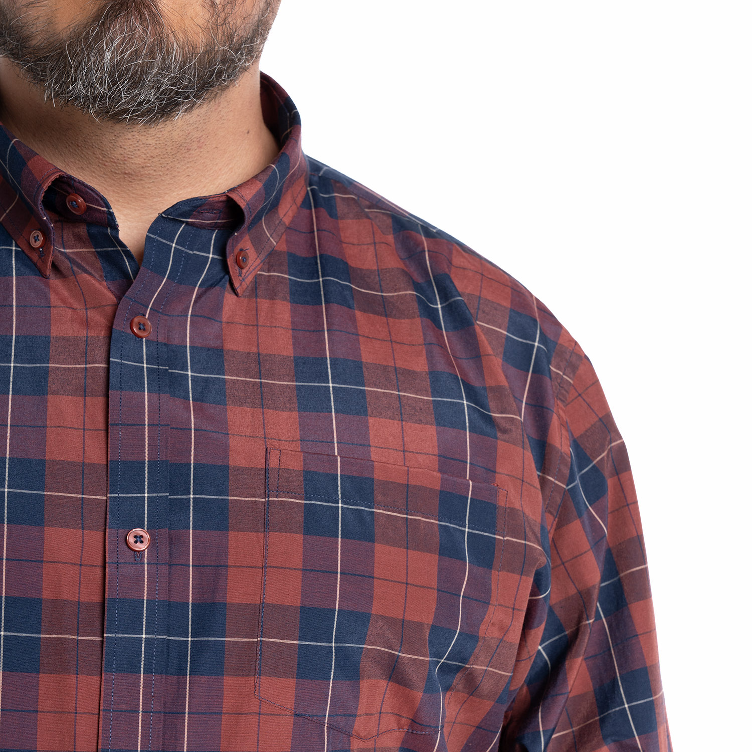 CAMISA FANTASIA CLASICA REGULAR FIT | LADRILLO - 3