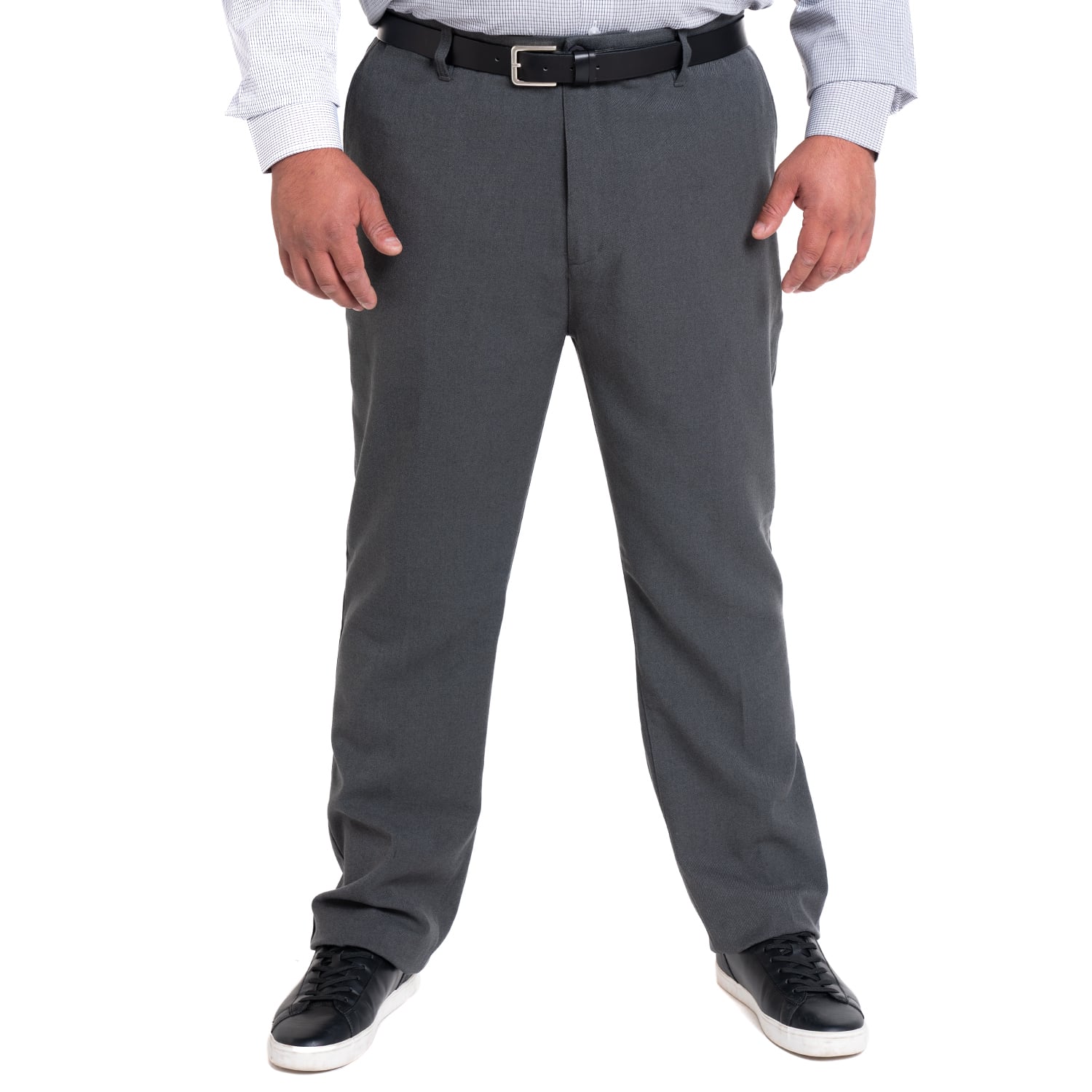 PANTALON CASIMIR FRENTE PLANO REGULAR FIT | GRIS OSCURO - 1