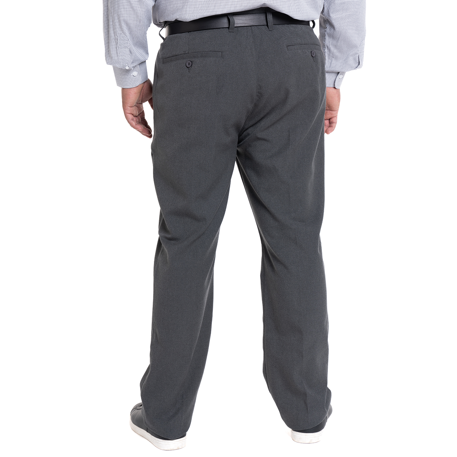 PANTALON CASIMIR FRENTE PLANO REGULAR FIT | GRIS OSCURO - 2