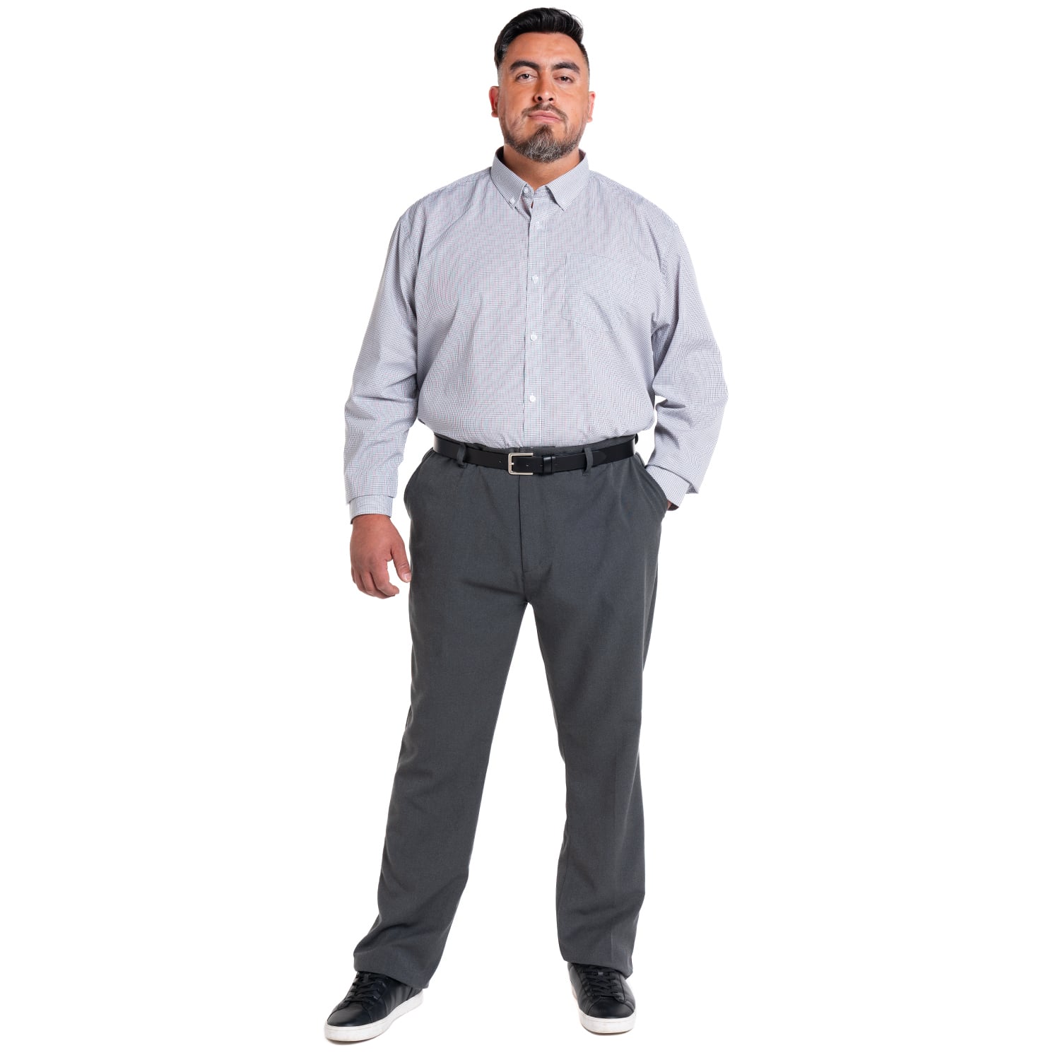 PANTALON CASIMIR FRENTE PLANO REGULAR FIT | GRIS OSCURO - 4