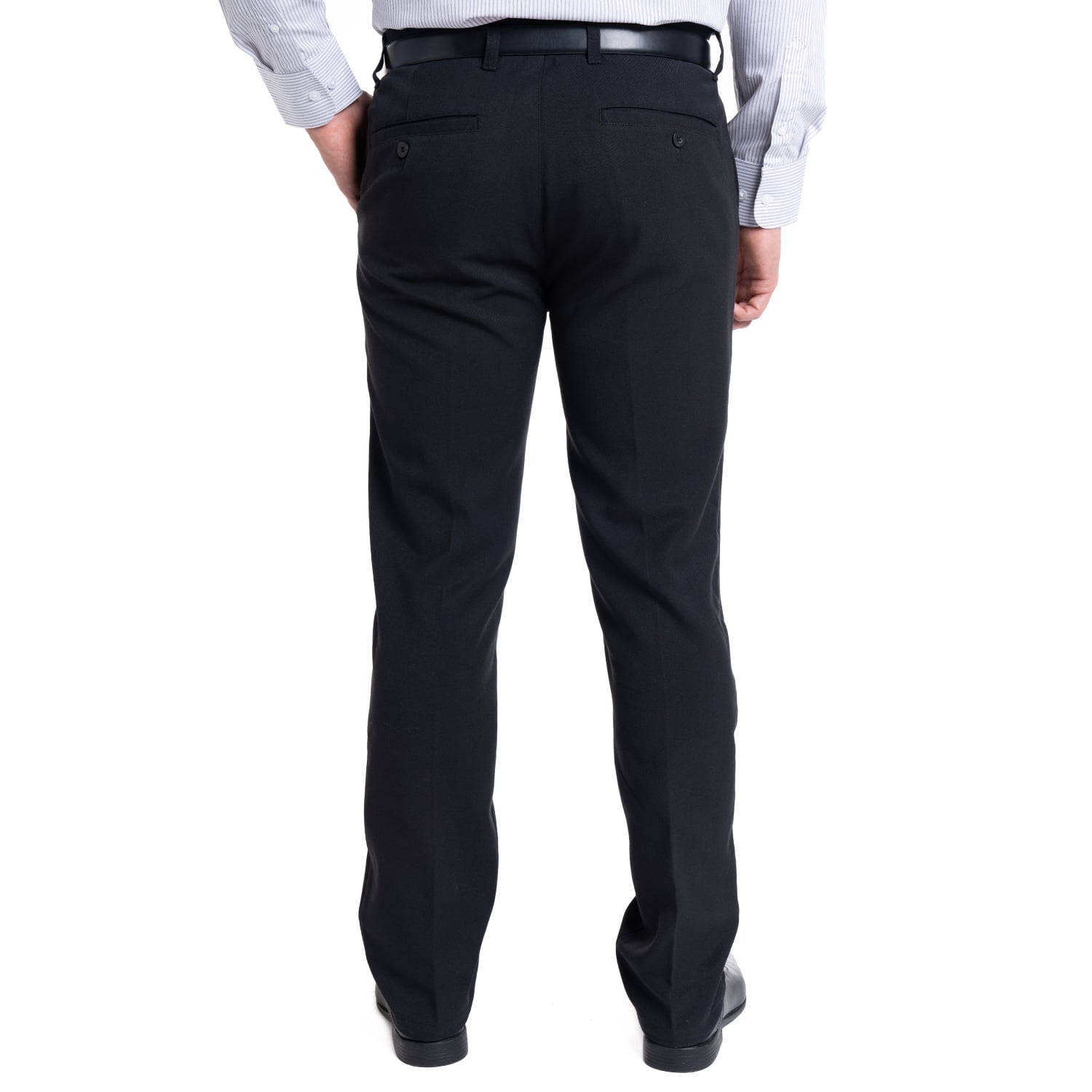 PANTALON CASIMIR FRENTE PLANO REGULAR FIT | NEGRO - 2