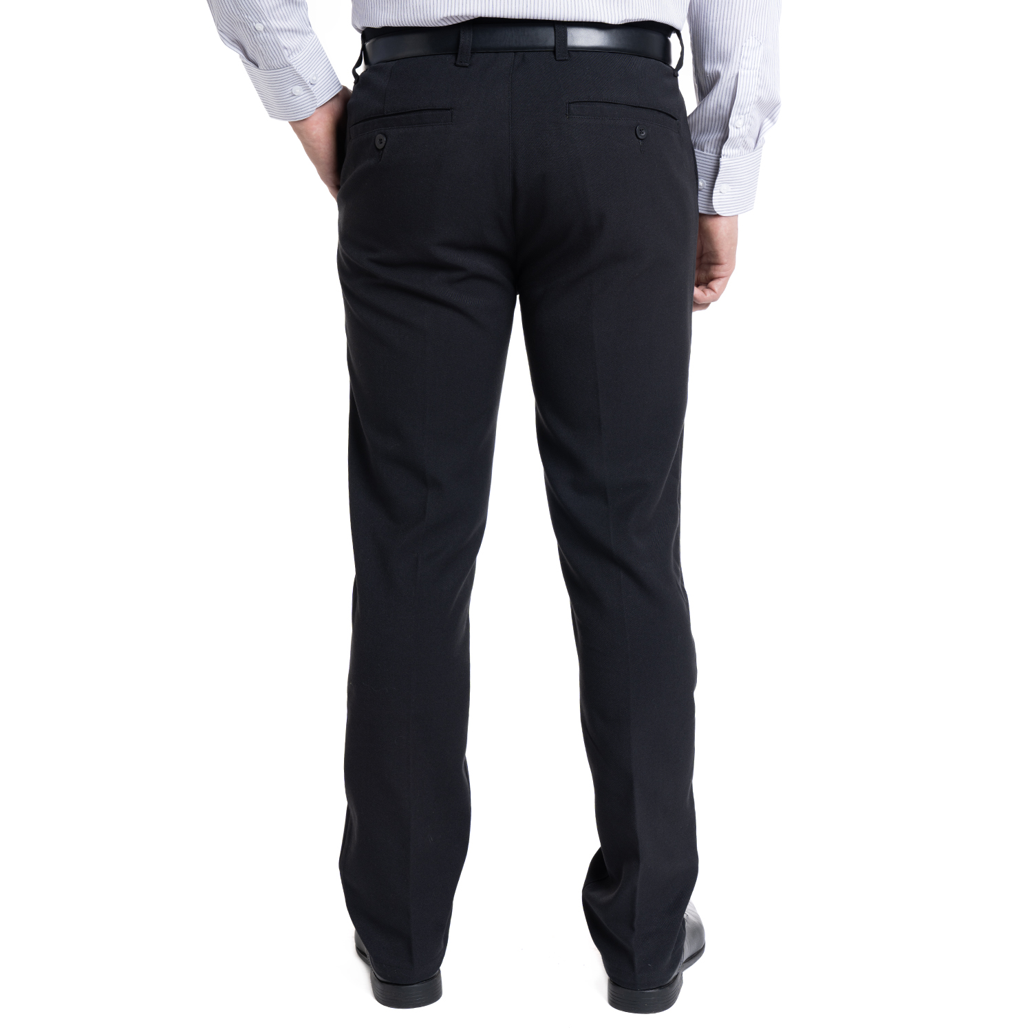 PANTALON CASIMIR FRENTE PLANO REGULAR FIT | NEGRO - 2